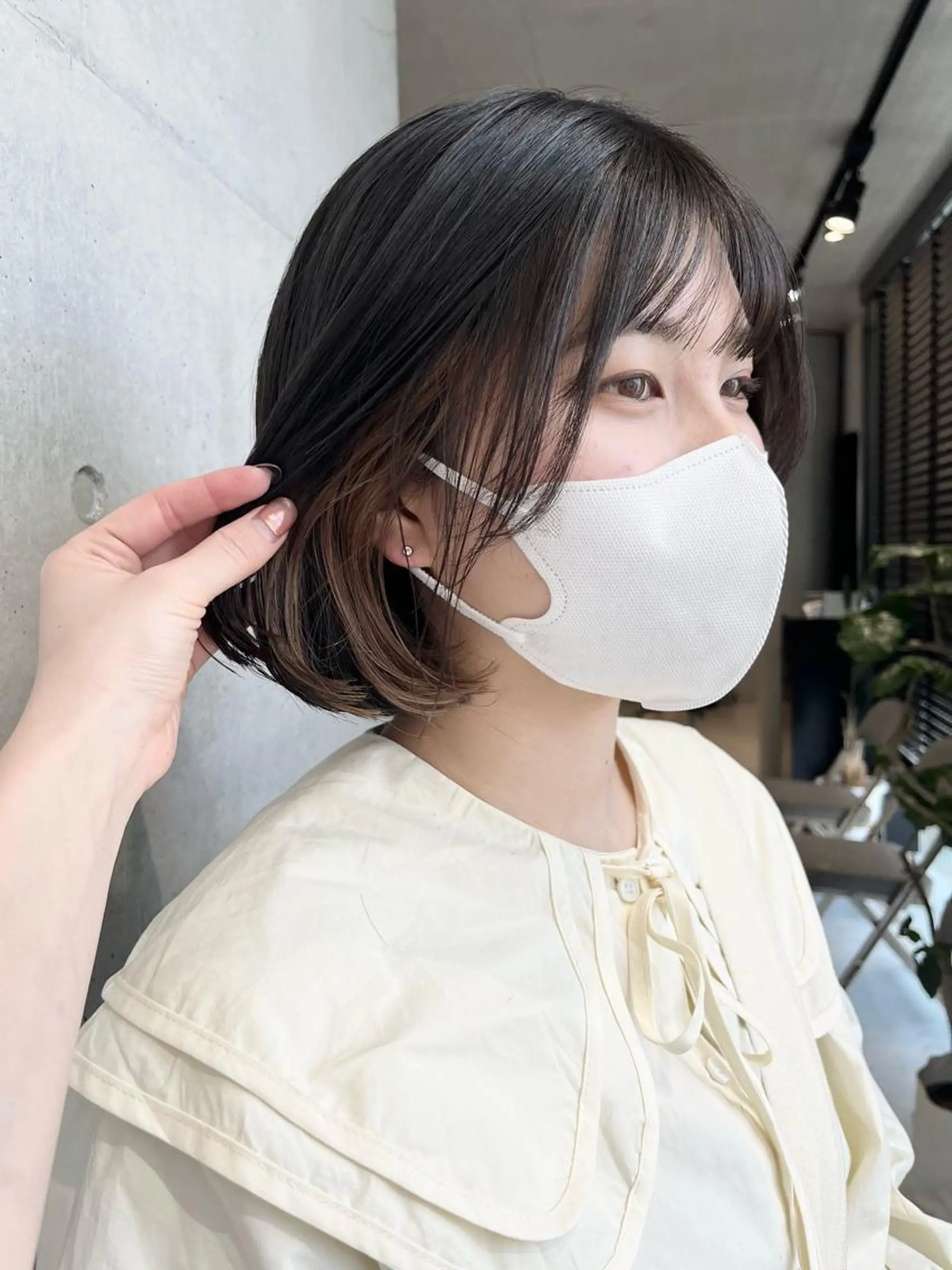 ショート カラー トリートメント ヘッドスパ ヘアセット 透明感/オリーブ/ グレージュ/YUKAのヘアスタイル