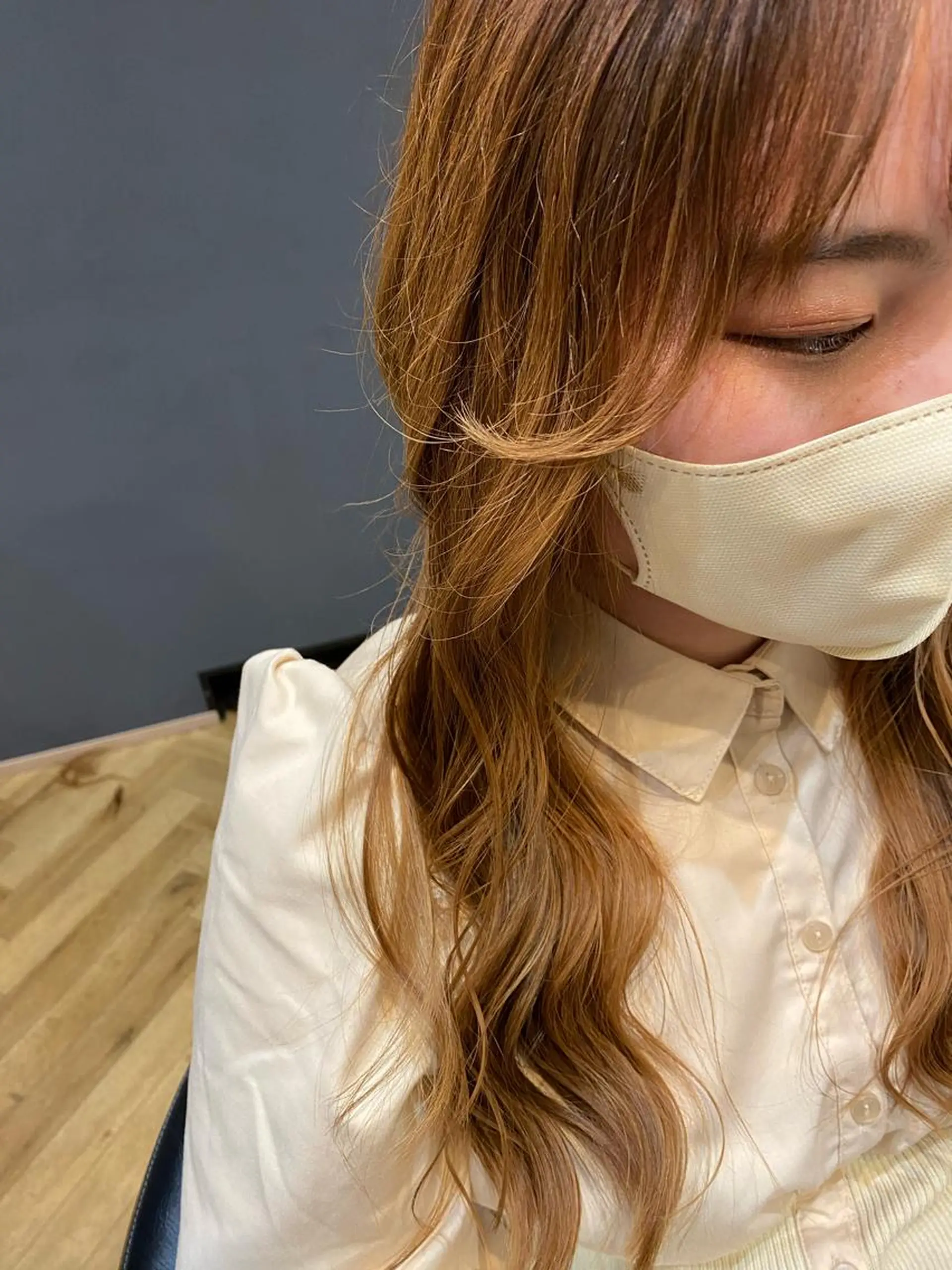 ロング 小顔カット ⭐️メンズパーマ /カラー宮野翔のヘアスタイル