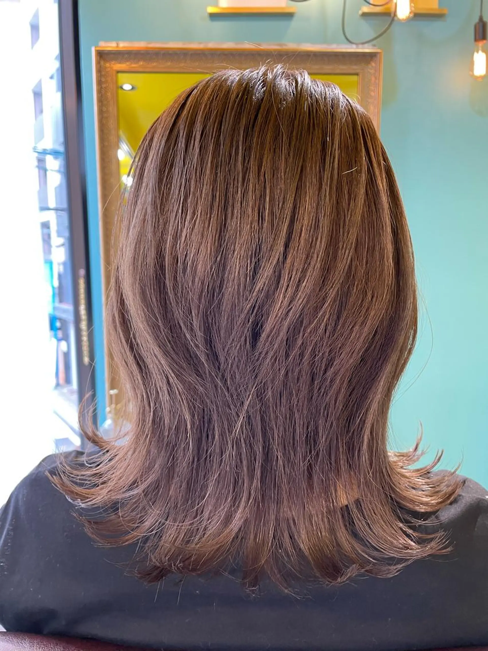 ミディアム アッシュ アッシュグレー アッシュグレージュ 末石 智のヘアスタイル