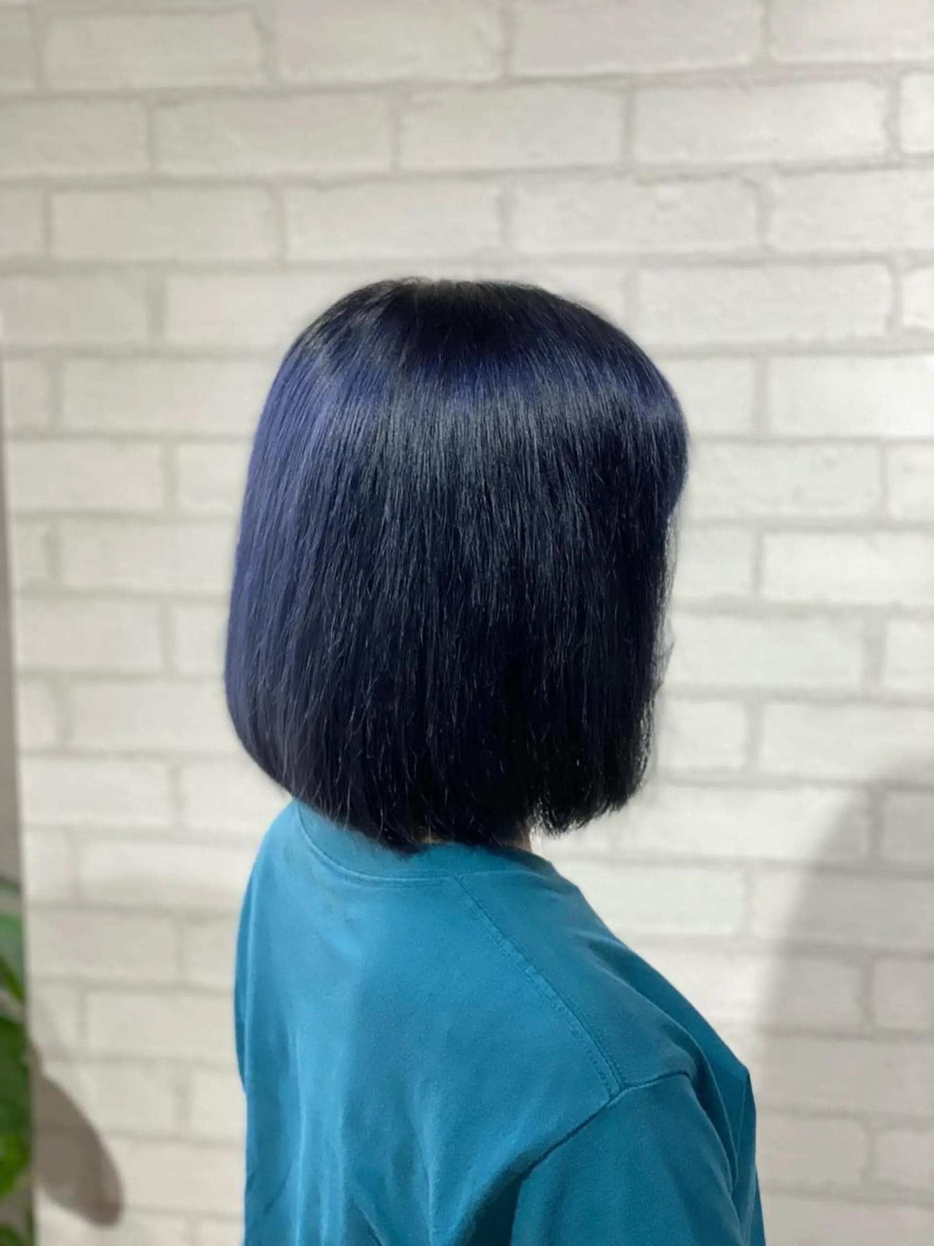 ショート カラー 黒髪 ブルーカラー ブルーブラック ボブ カット ヘアカラー ✨ハイトーン カラー福岡拓也✨のヘアスタイル
