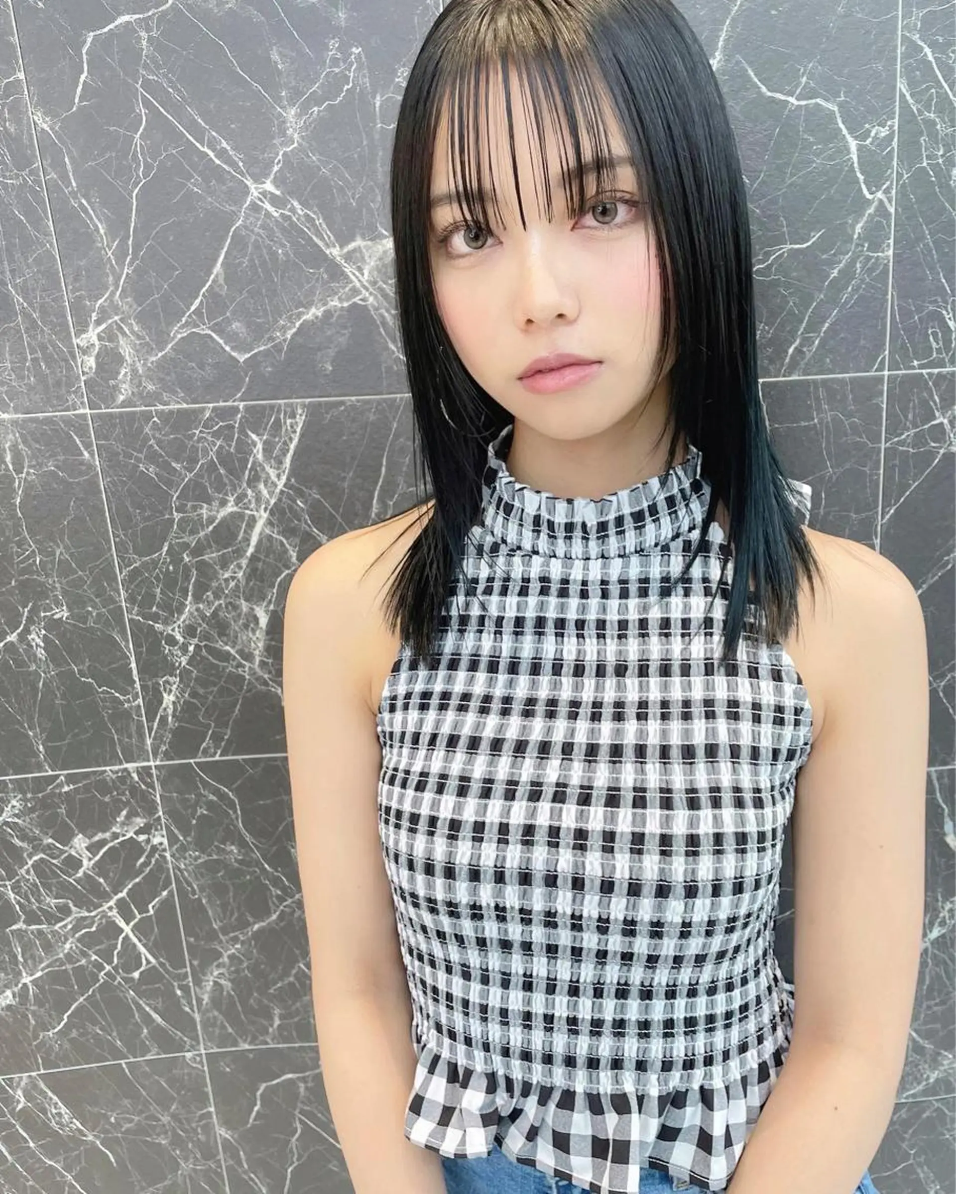 セミロング チダアキフミ Ash大森のヘアスタイル