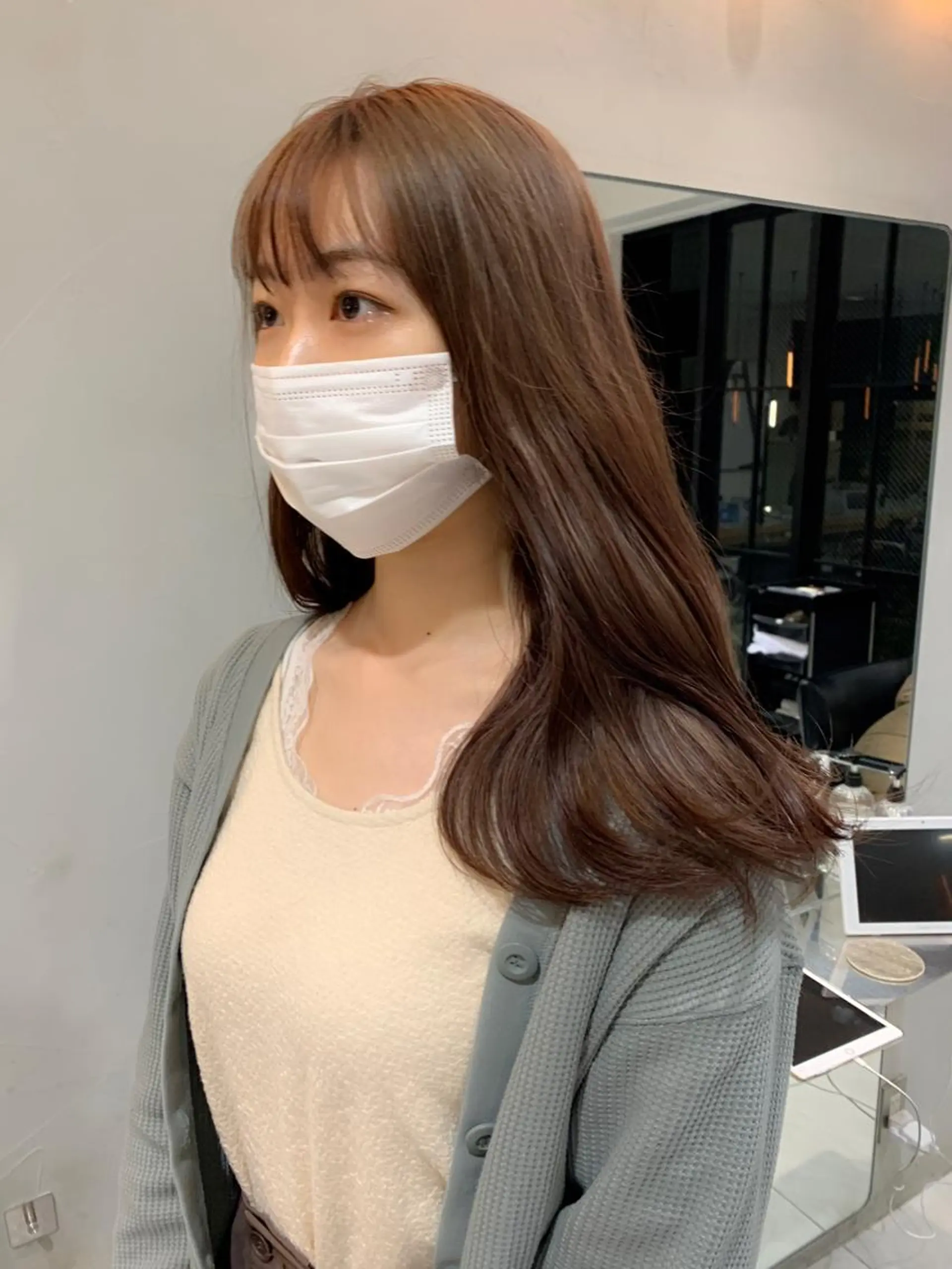 セミロング カラー チバ タクミのヘアスタイル