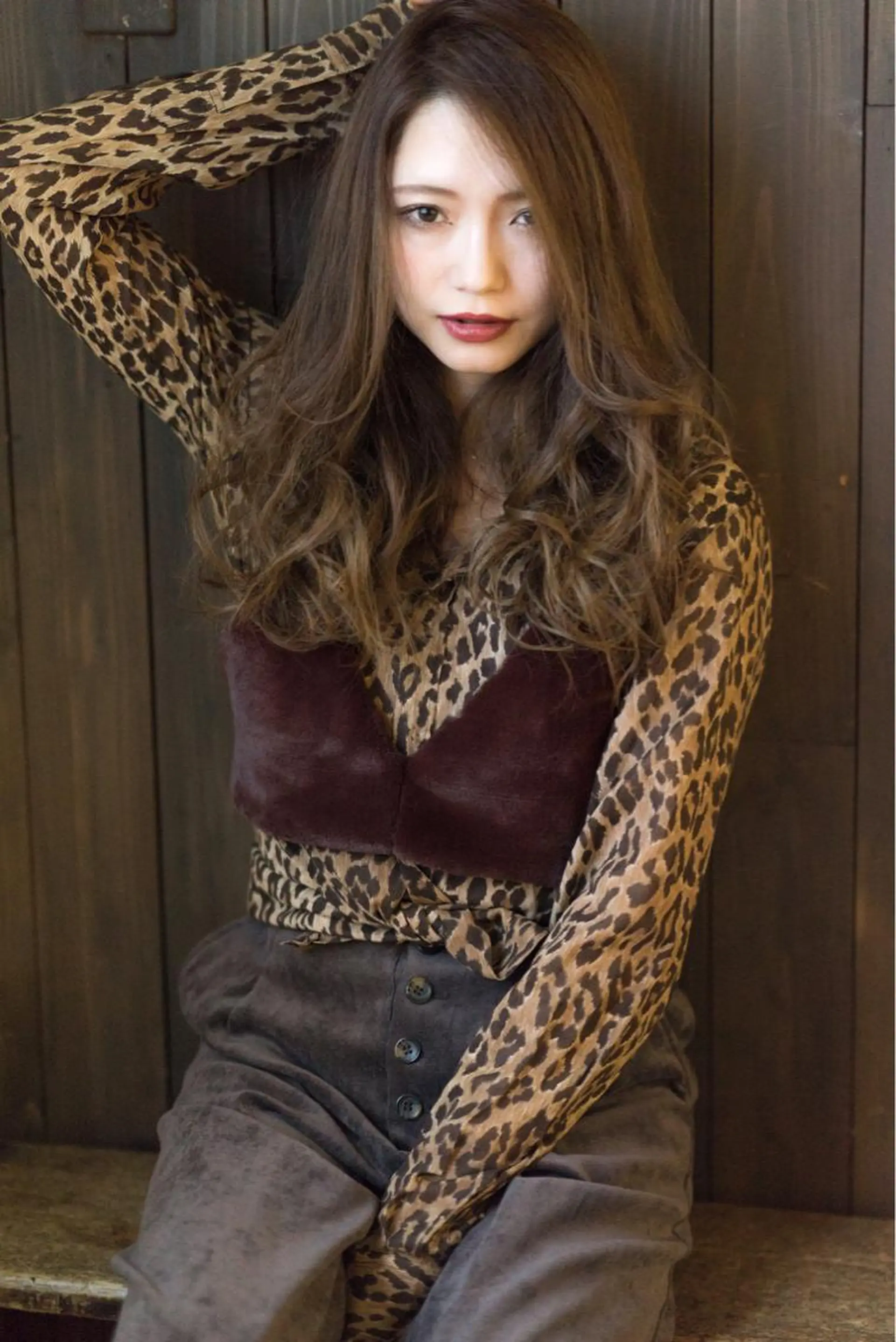 ロング パーマ 元重 宣博のヘアスタイル