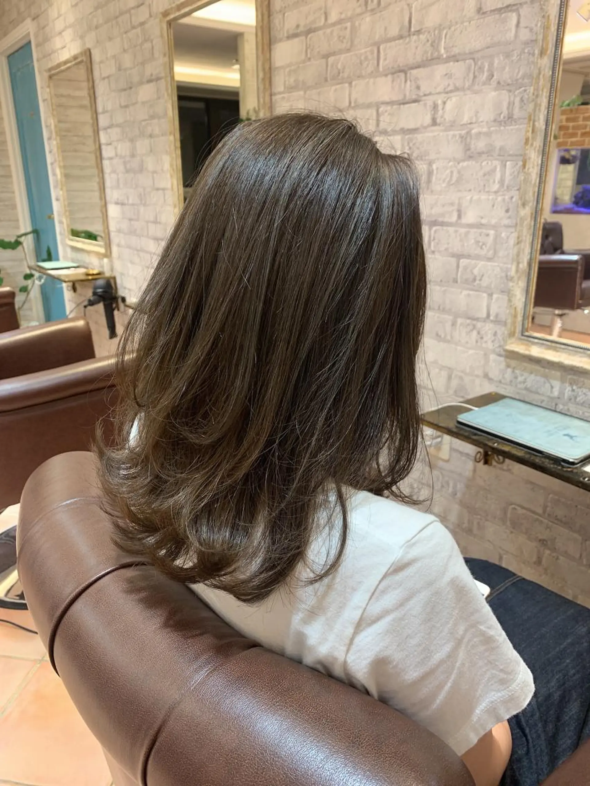 ミディアム カット ヘアカラー トリートメント 高橋 一矢のヘアスタイル