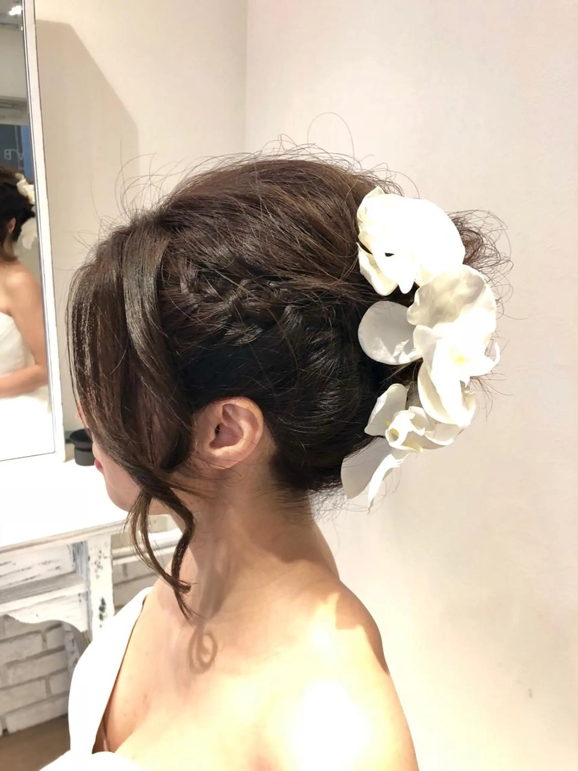 セミロング ヘアアレンジ BANDE 水崎 悟のヘアスタイル