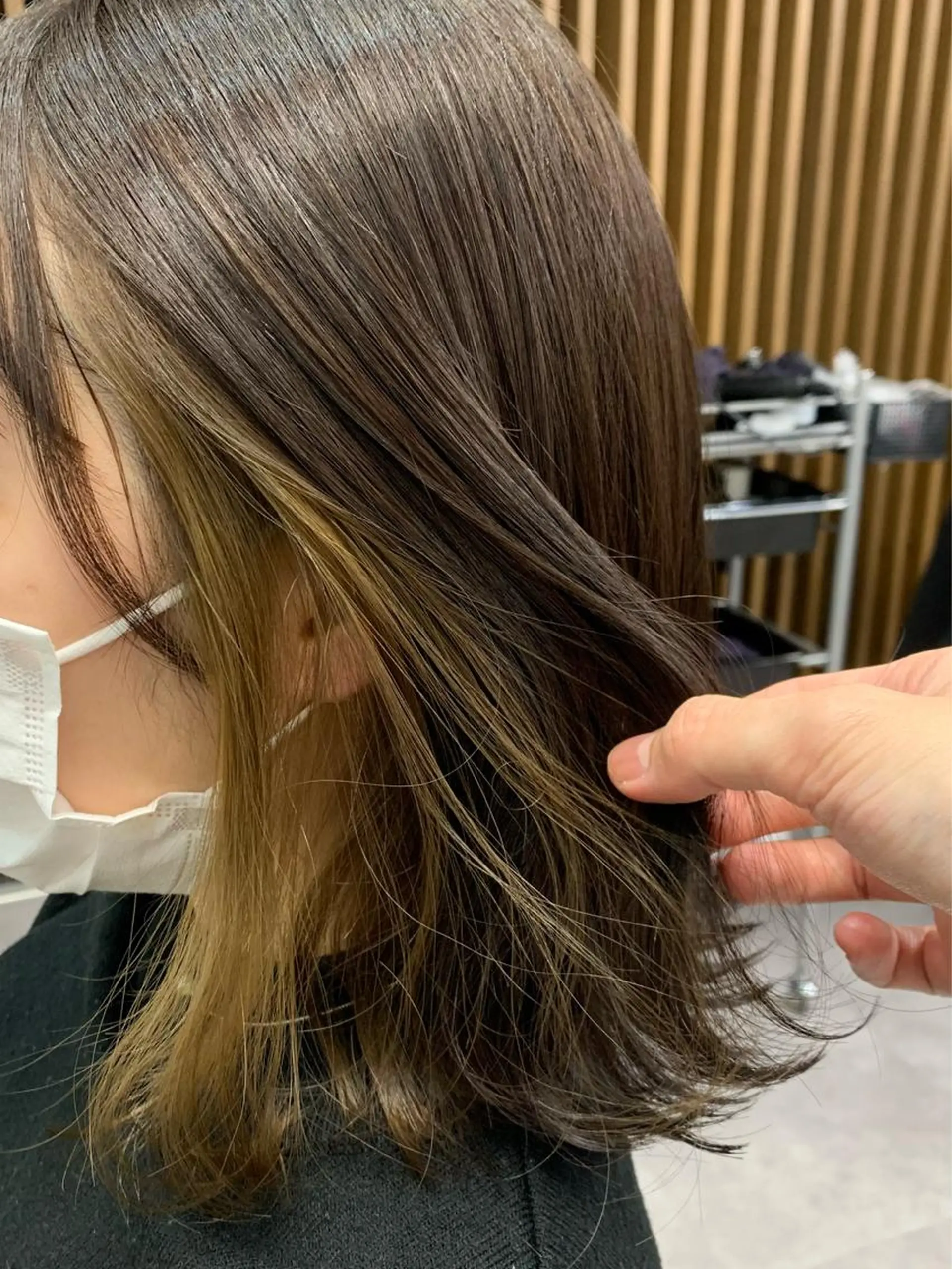 ミディアム カラー ヘアアレンジ 個室で似合わせ好印象 🧡外山弥千代のヘアスタイル