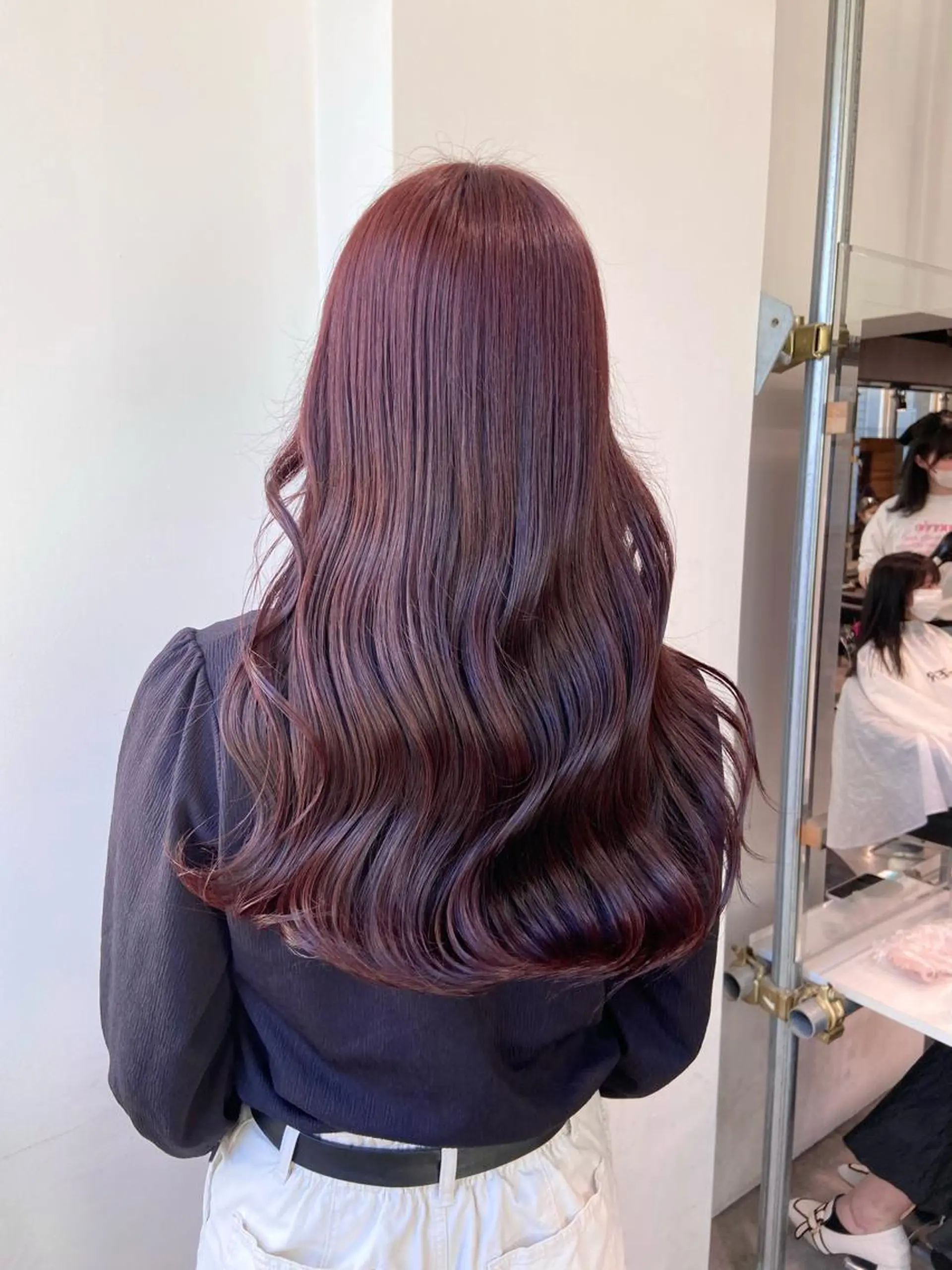 ロング カラー ヘアアレンジ 暗髪🩶ラベンダー/ ブルー/ユウナ🤍のヘアスタイル