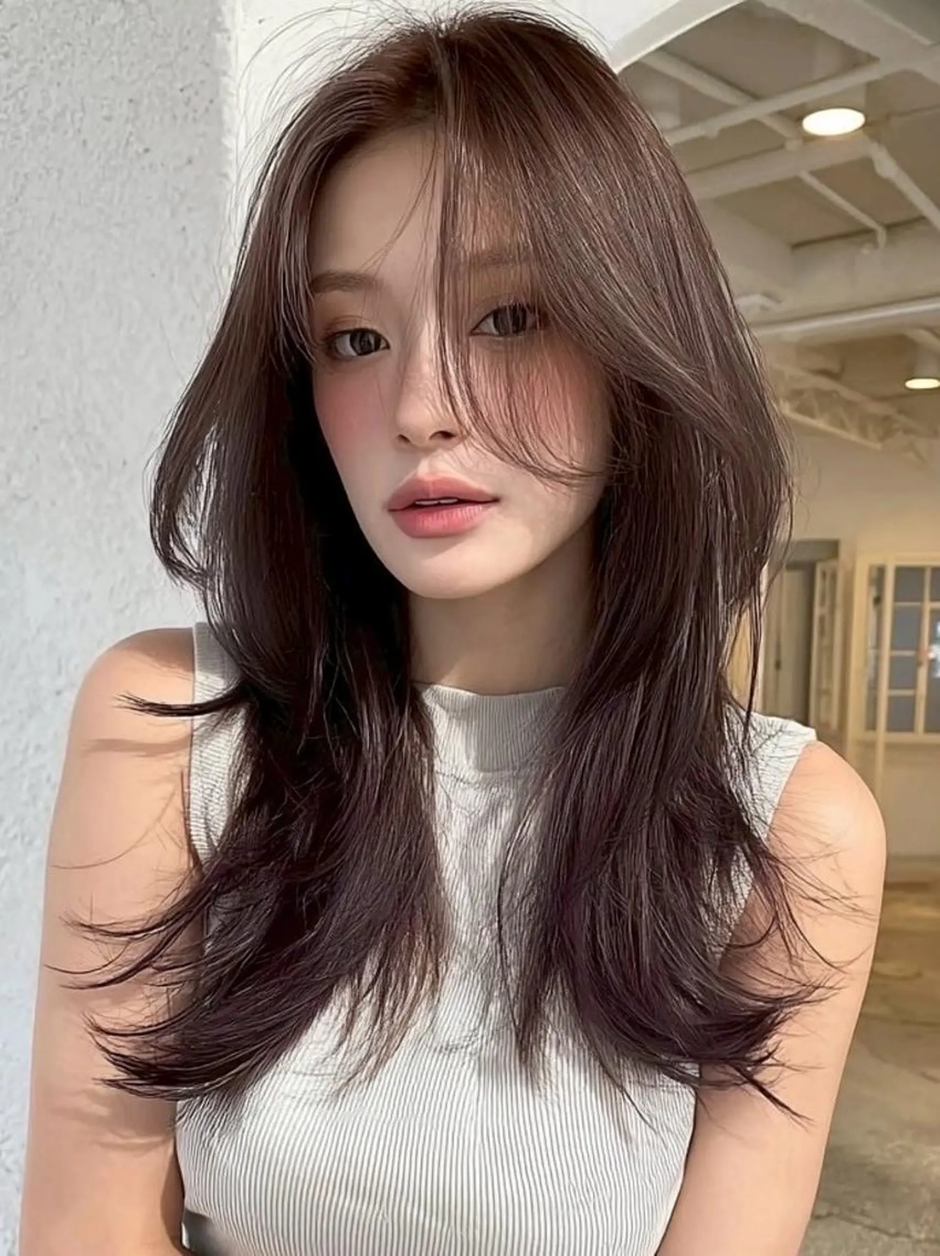 カラー ロング ブリーチ ケアブリーチ ダブルカラー 顔周りカット 韓国風ヘア 🖤KOKOHA ／透明感カラー🖤のヘアスタイル