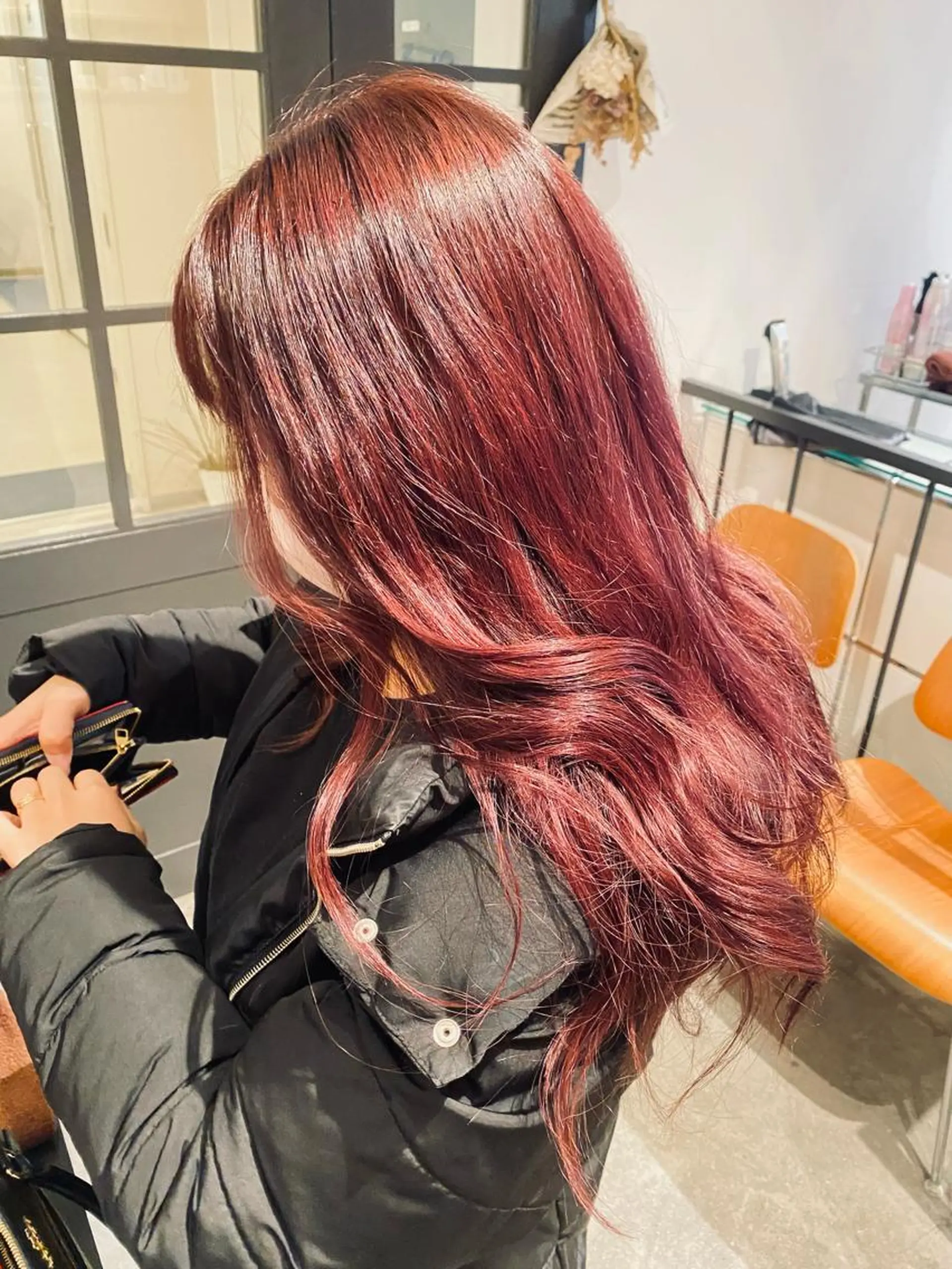 ロング カラー ピンクカラー バイオレットカラー 丸田 幹太のヘアスタイル