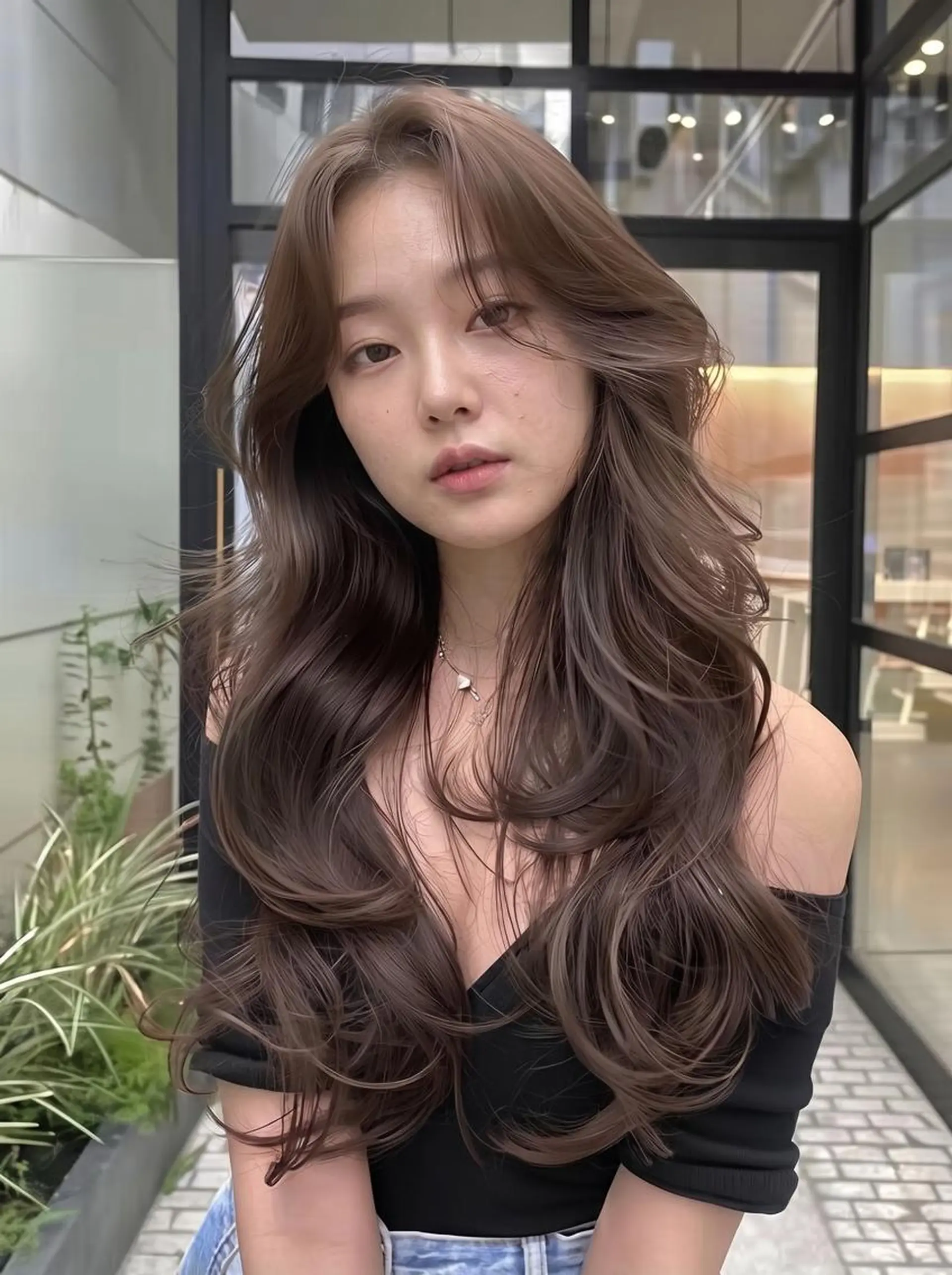 ロング 透明感カラー/レイヤ ーカット/Maoのヘアスタイル