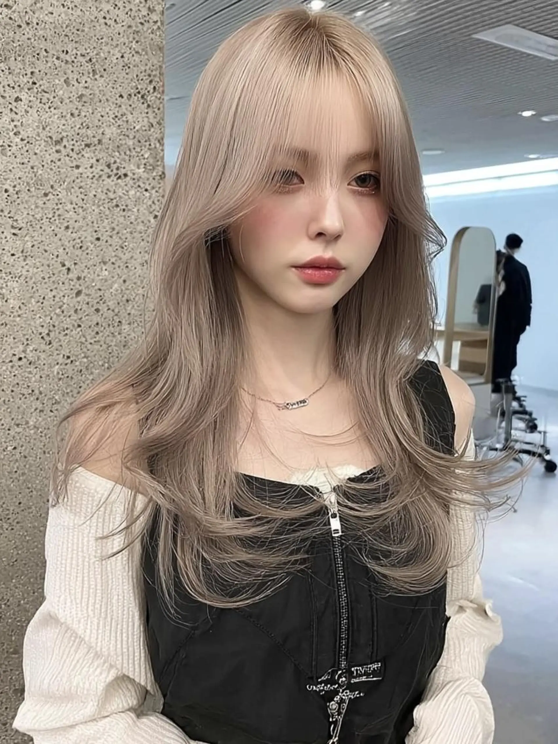 ミディアム 髪質改善 縮毛矯正 トリートメント 酸熱トリートメント カット ヘアカラー 髪質改善/艶カラー /透明感/石田桃子のヘアスタイル