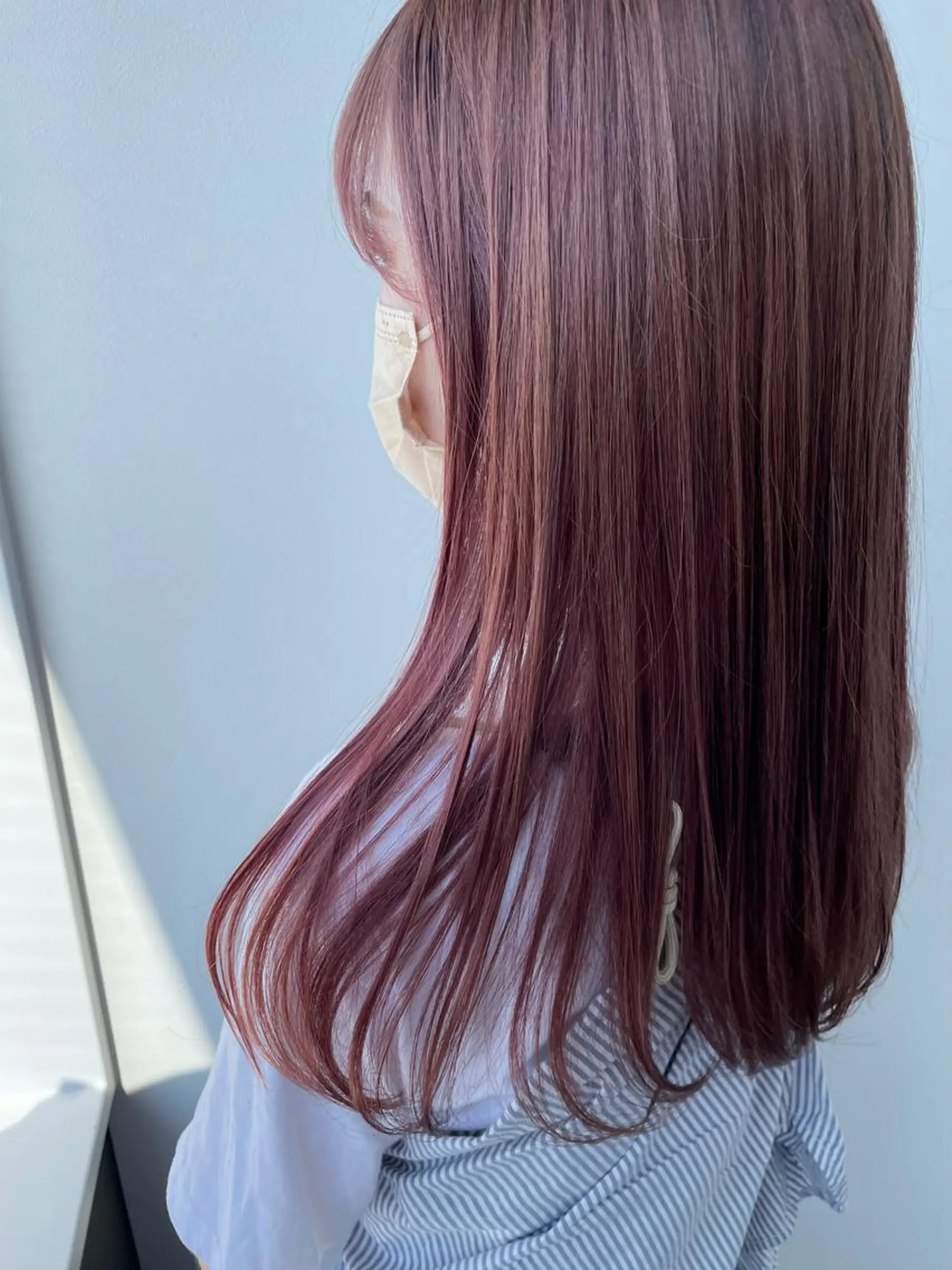 セミロング 髪質改善 赤み消しカラー山本のヘアスタイル