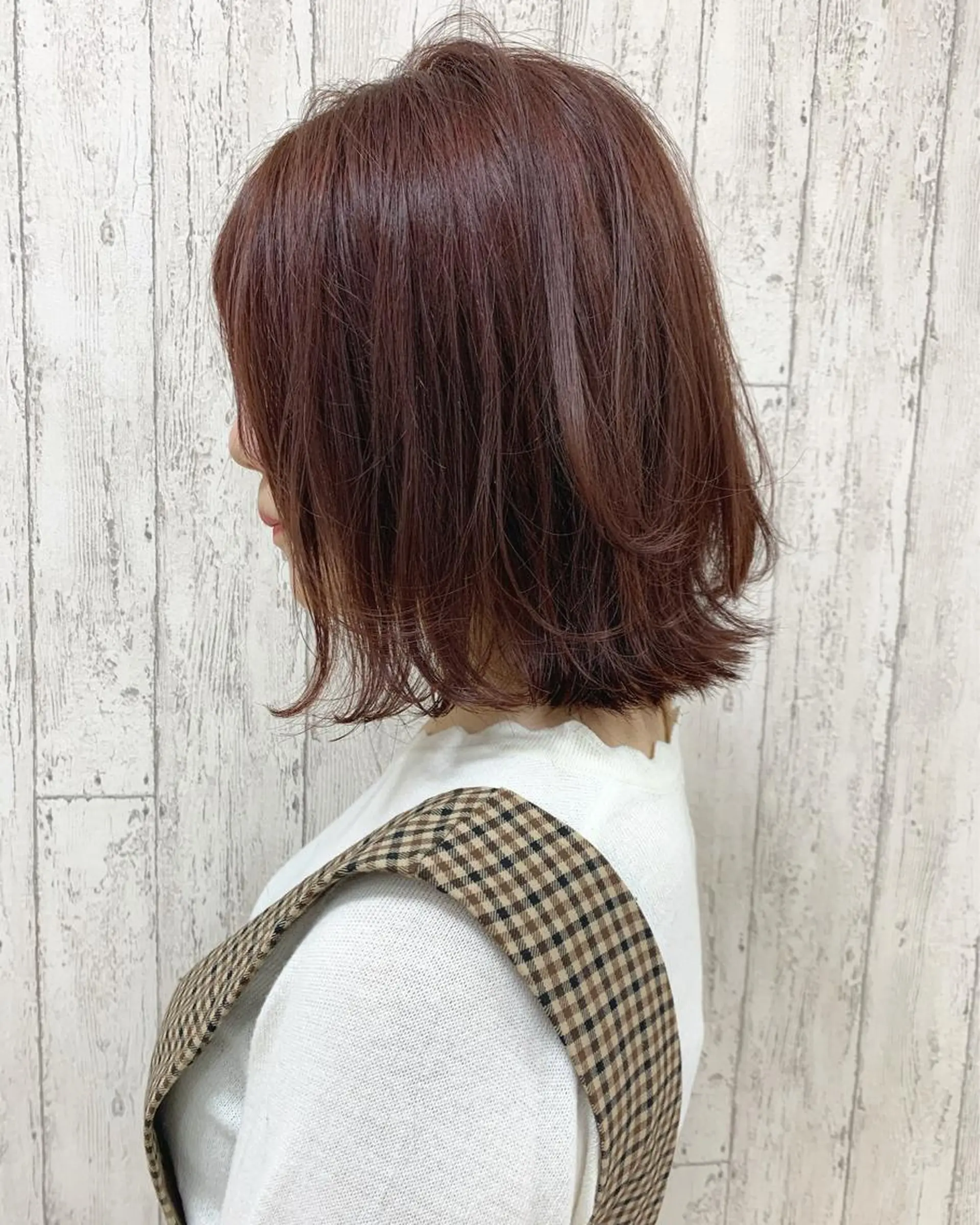 ミディアム カラー 立川 奈那子のヘアスタイル