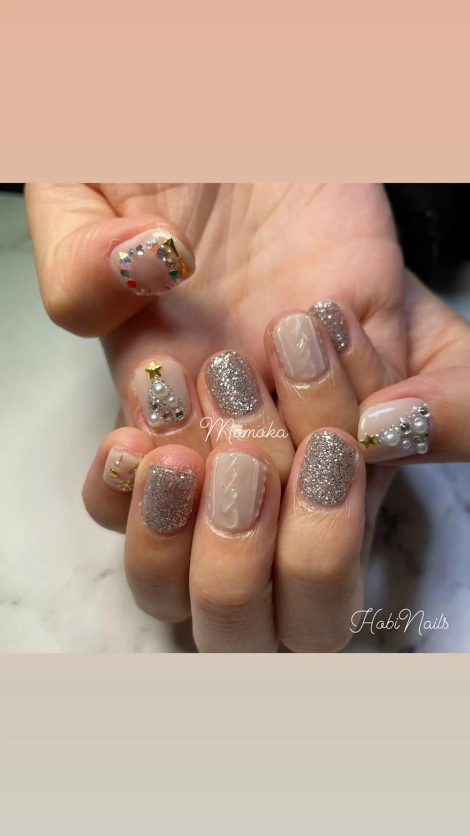 ネイル 冬ネイル クリスマス momoka_nails所属・Momo nailsalonのネイルデザイン