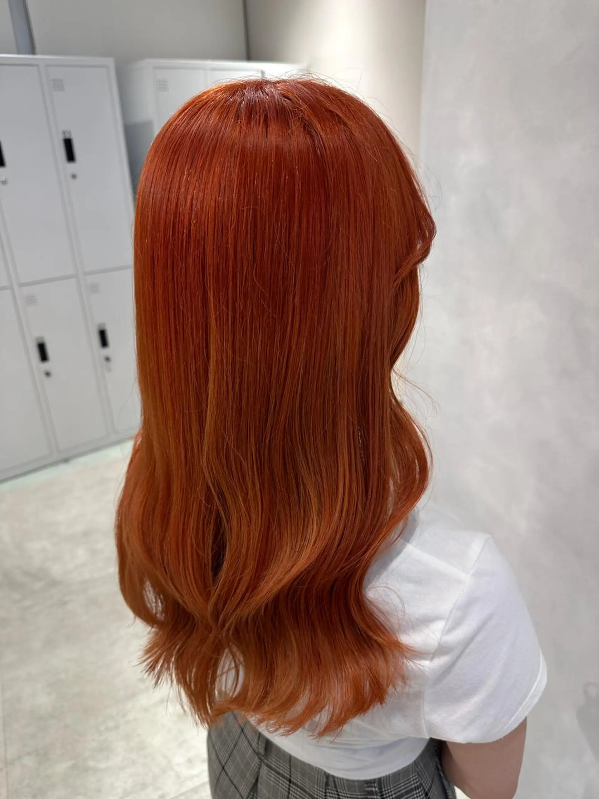 ロング カラー オレンジ ヘアカラー トリートメント 透明感カラー✨艶髪 制作🌱山根あゆみのヘアスタイル