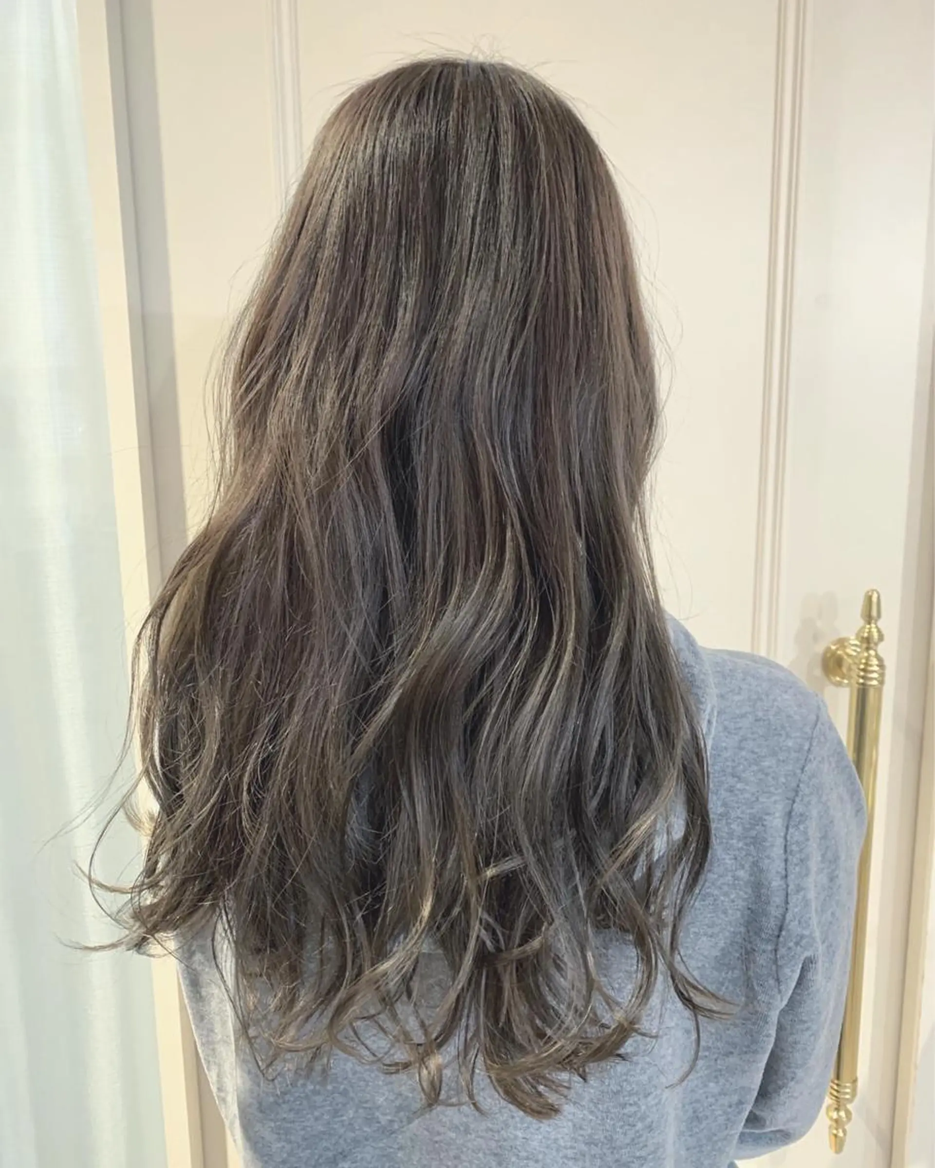 ロング カラー パーマ カット ヘアカラー 菅野 美咲のヘアスタイル