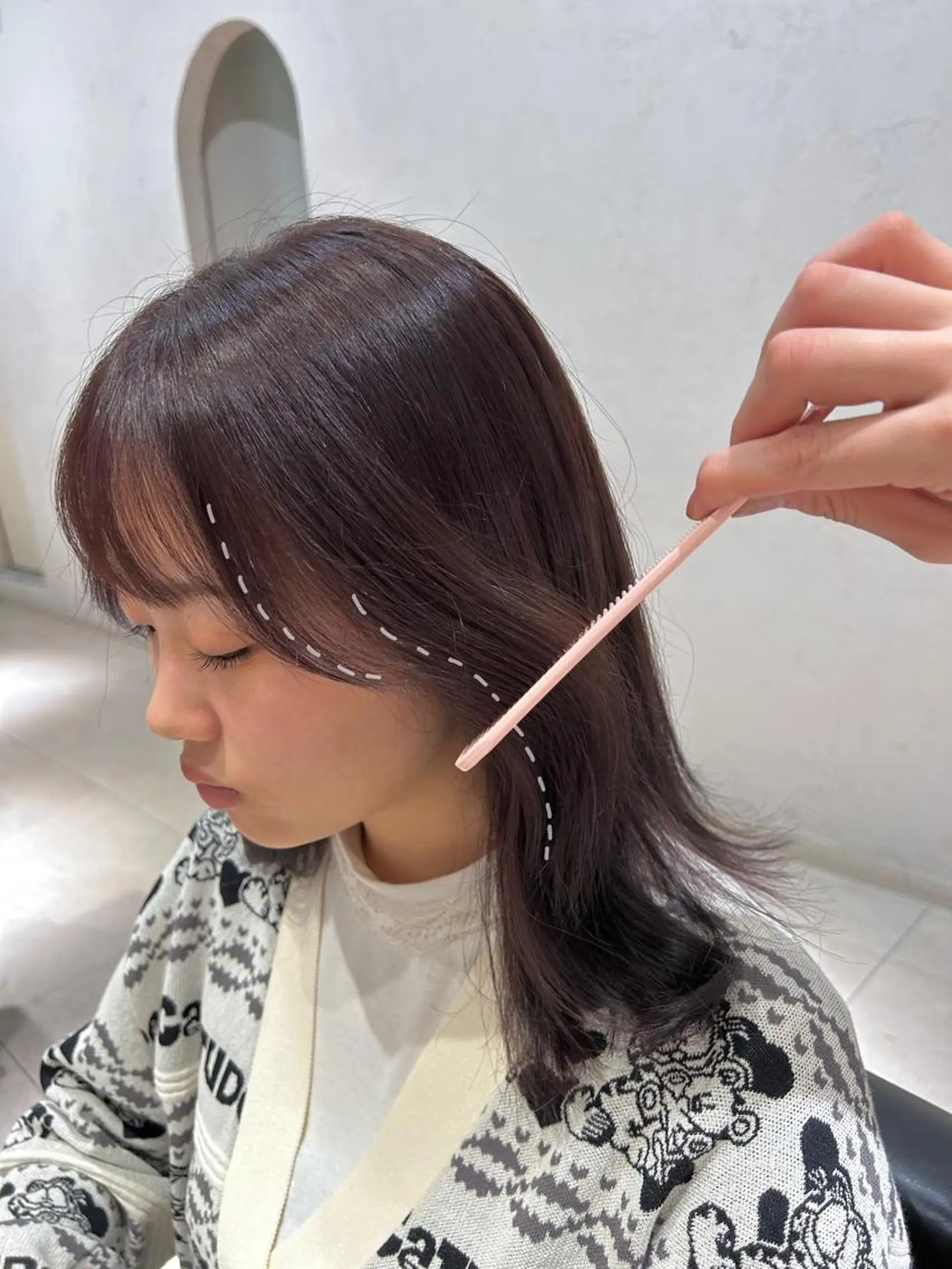 ミディアム カラー 似合わせカット ミディアムヘア Chifumiのヘアスタイル
