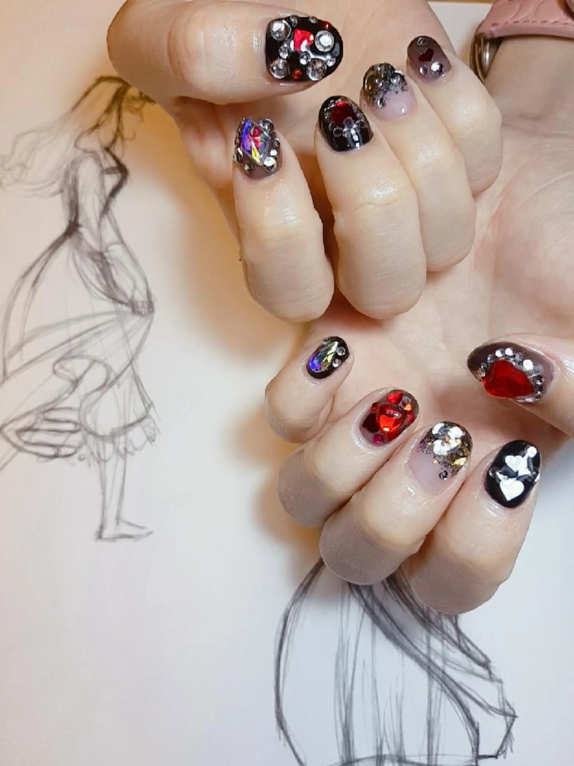 ネイル ストーンネイル owlnail /持込みデザイン専門のネイルデザイン