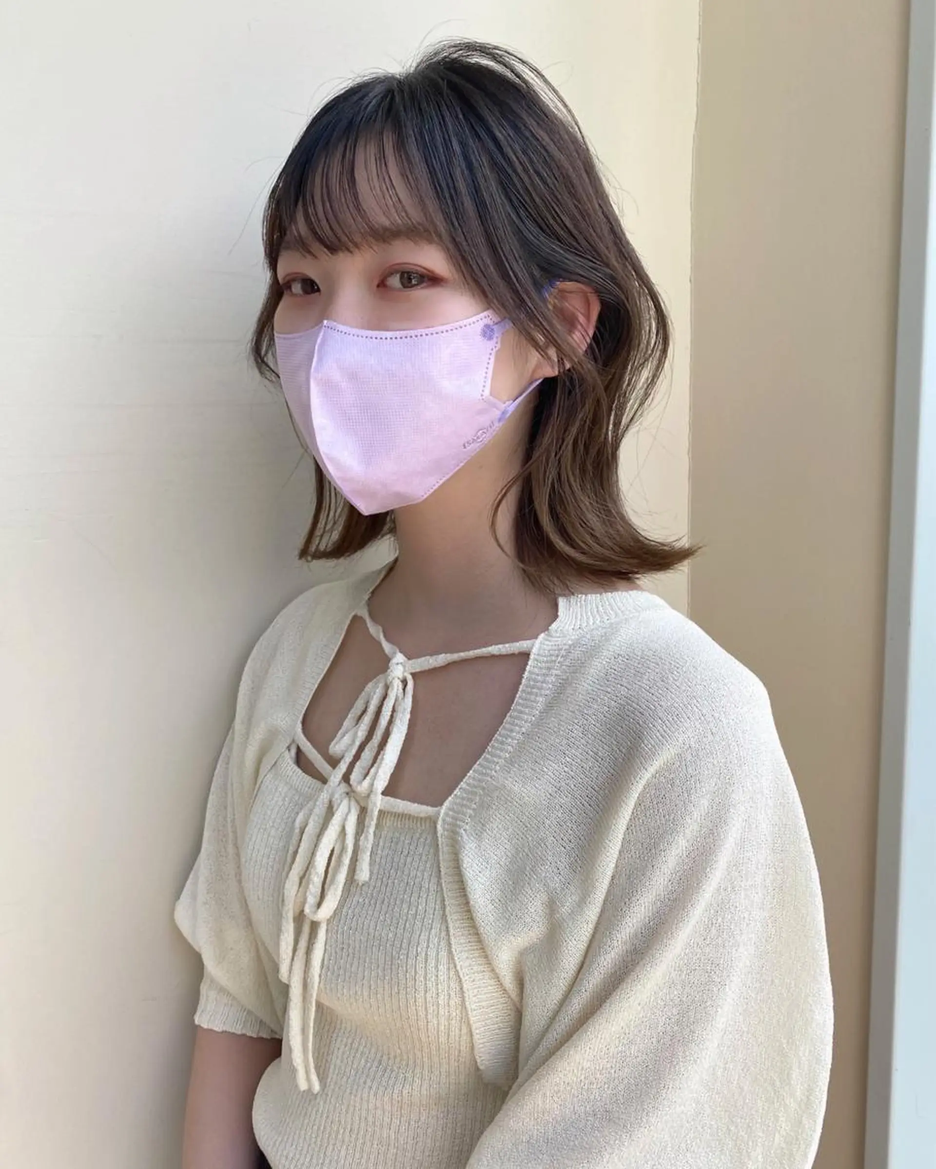 ミディアム カラー ボブ くびれヘア レイヤー/顔周り /透明感🩶高橋大のヘアスタイル