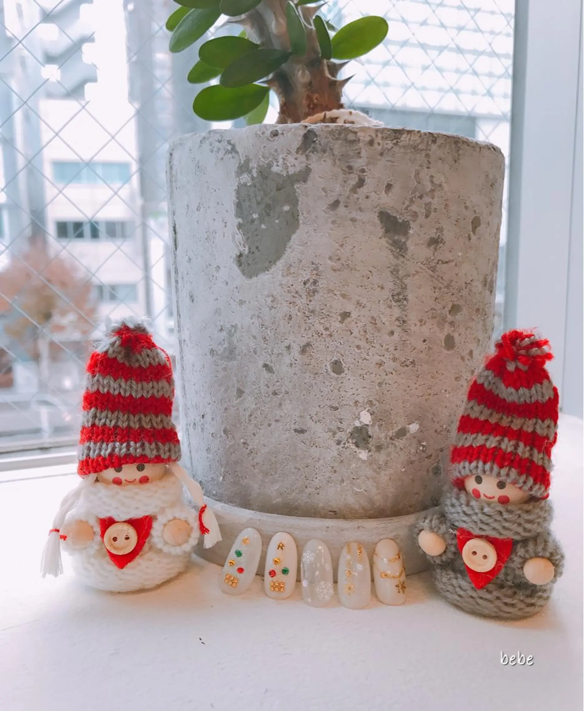 ネイル ぷっくりネイル 冬ネイル クリスマス ハンドネイル Ann nailのネイルデザイン