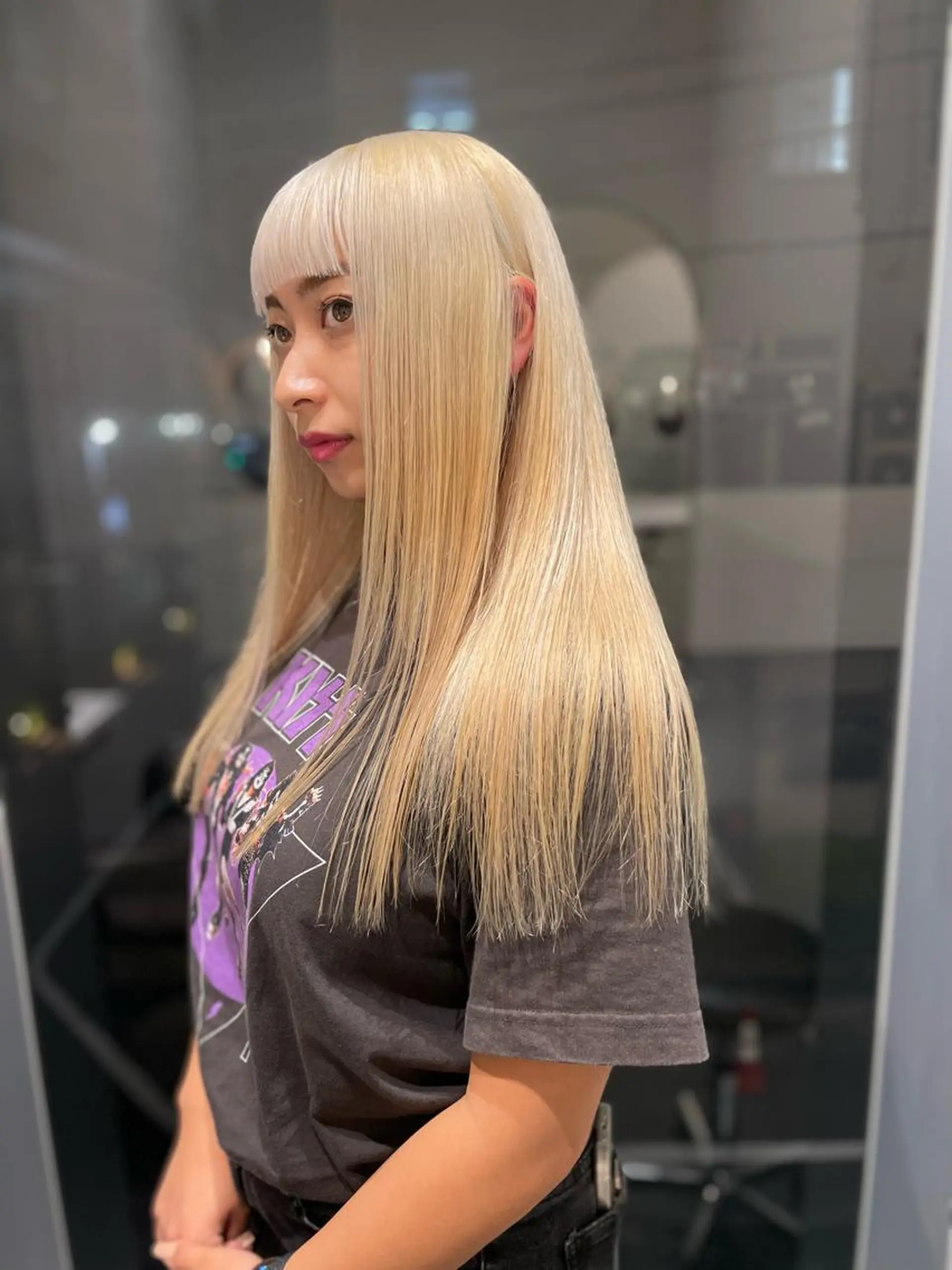 ミディアム カラー カット ヘアカラー トリートメント ブリーチ🪡 ボブ🐬レイヤーのヘアスタイル