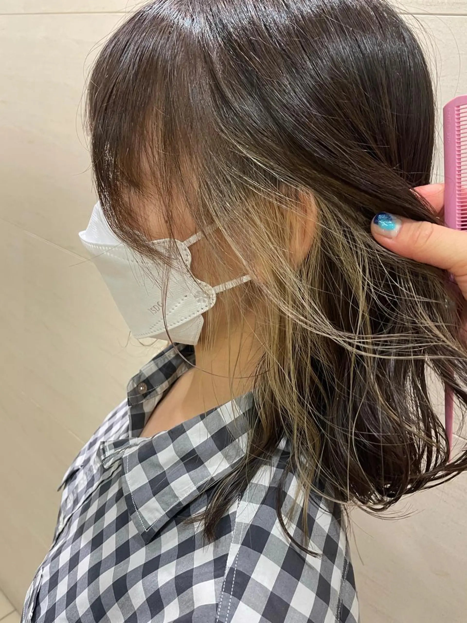 ミディアム カラー ボブ/透明感 カラー /風花のヘアスタイル