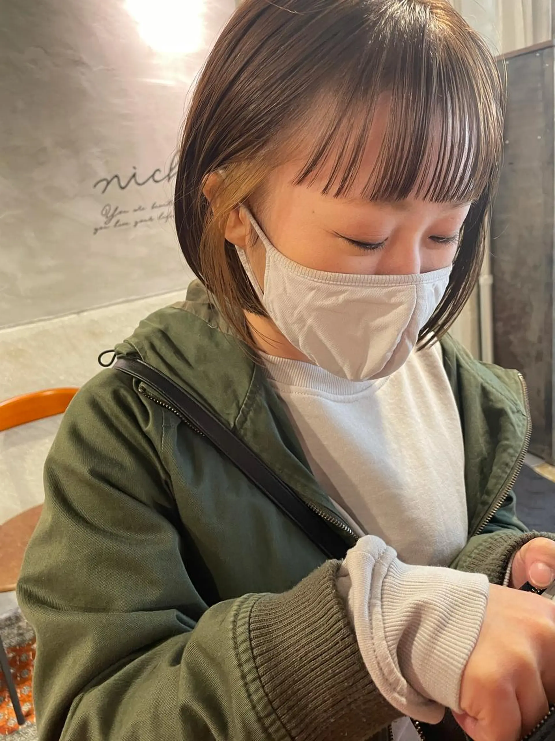 ミディアム カット ヘアカラー トリートメント さの あやねのヘアスタイル