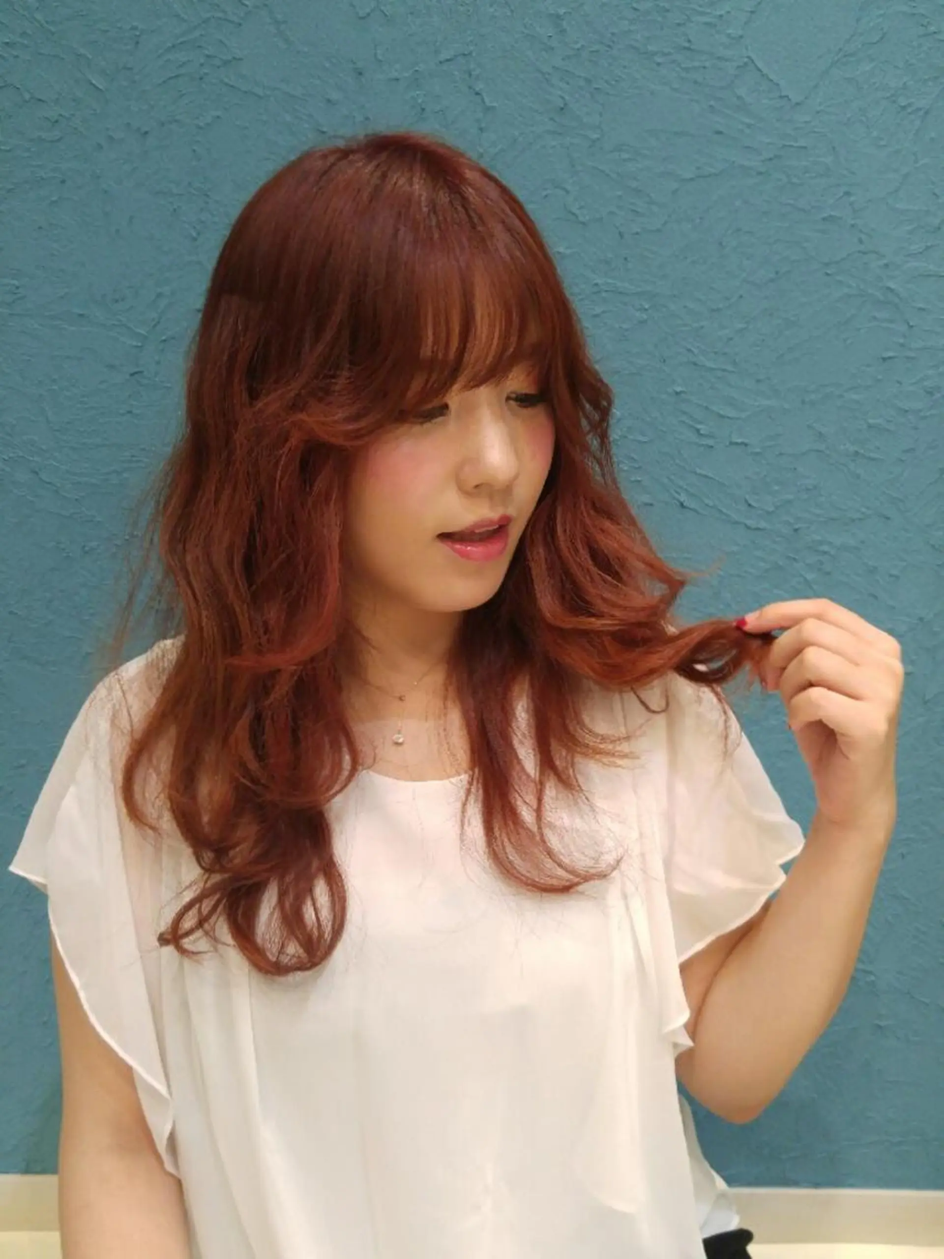 ロング ヘアアレンジ カラー brut所属・SaKai Nozomiのヘアスタイル