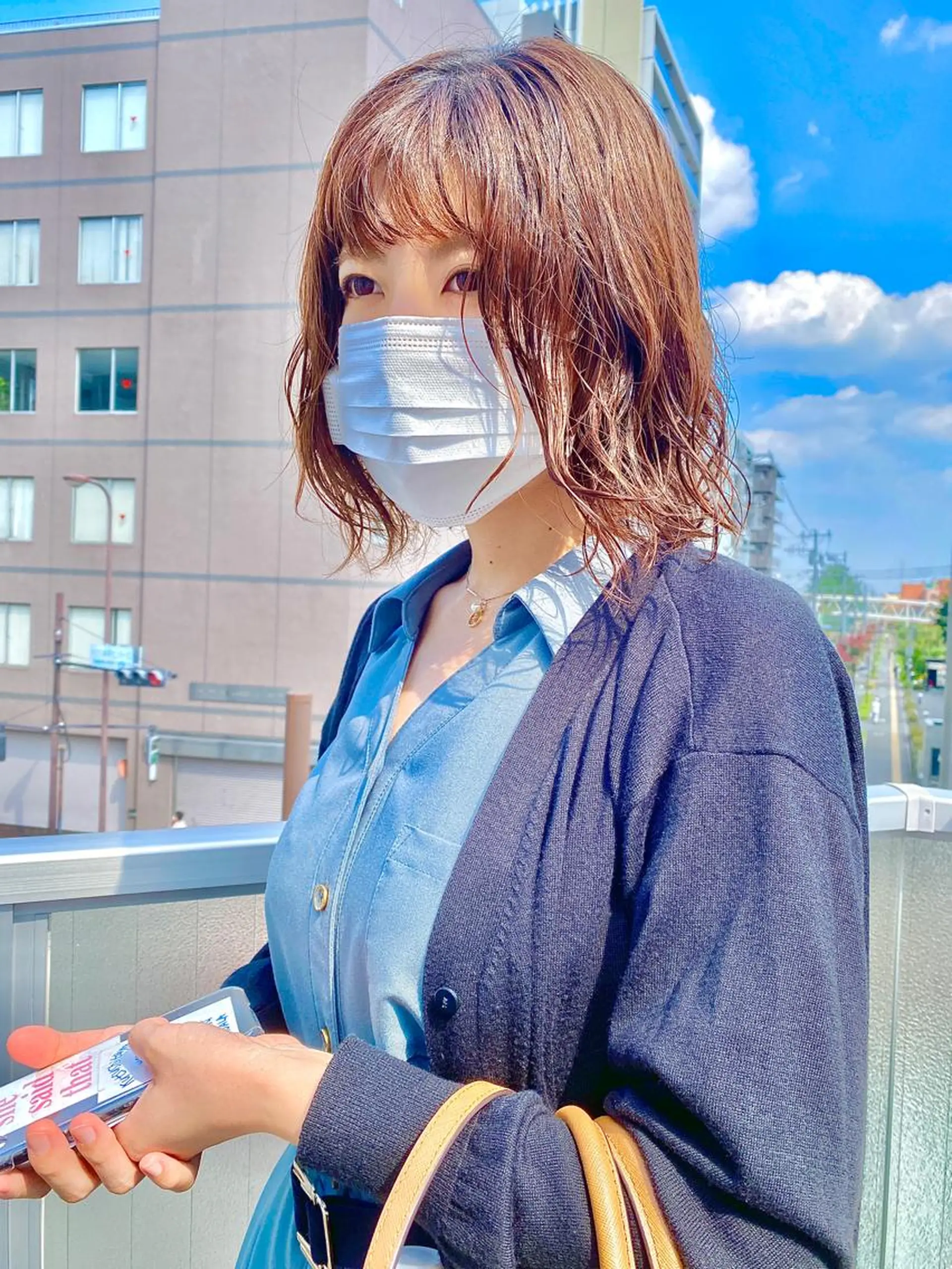 ミディアム カラー パーマ KOOKI スティードトーキョーのヘアスタイル