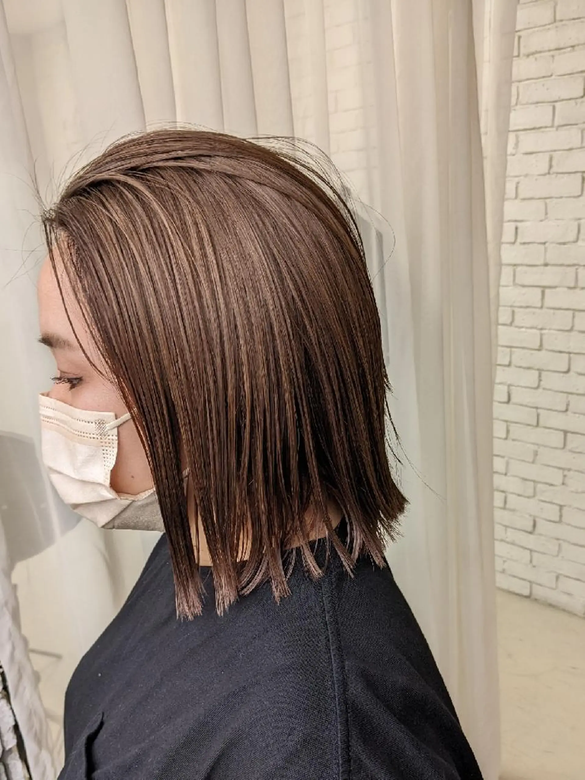 ショート カラー マツエク・マツパ カット ヘアカラー トリートメント nameless髪質 改善ブリーチ心斎橋のヘアスタイル