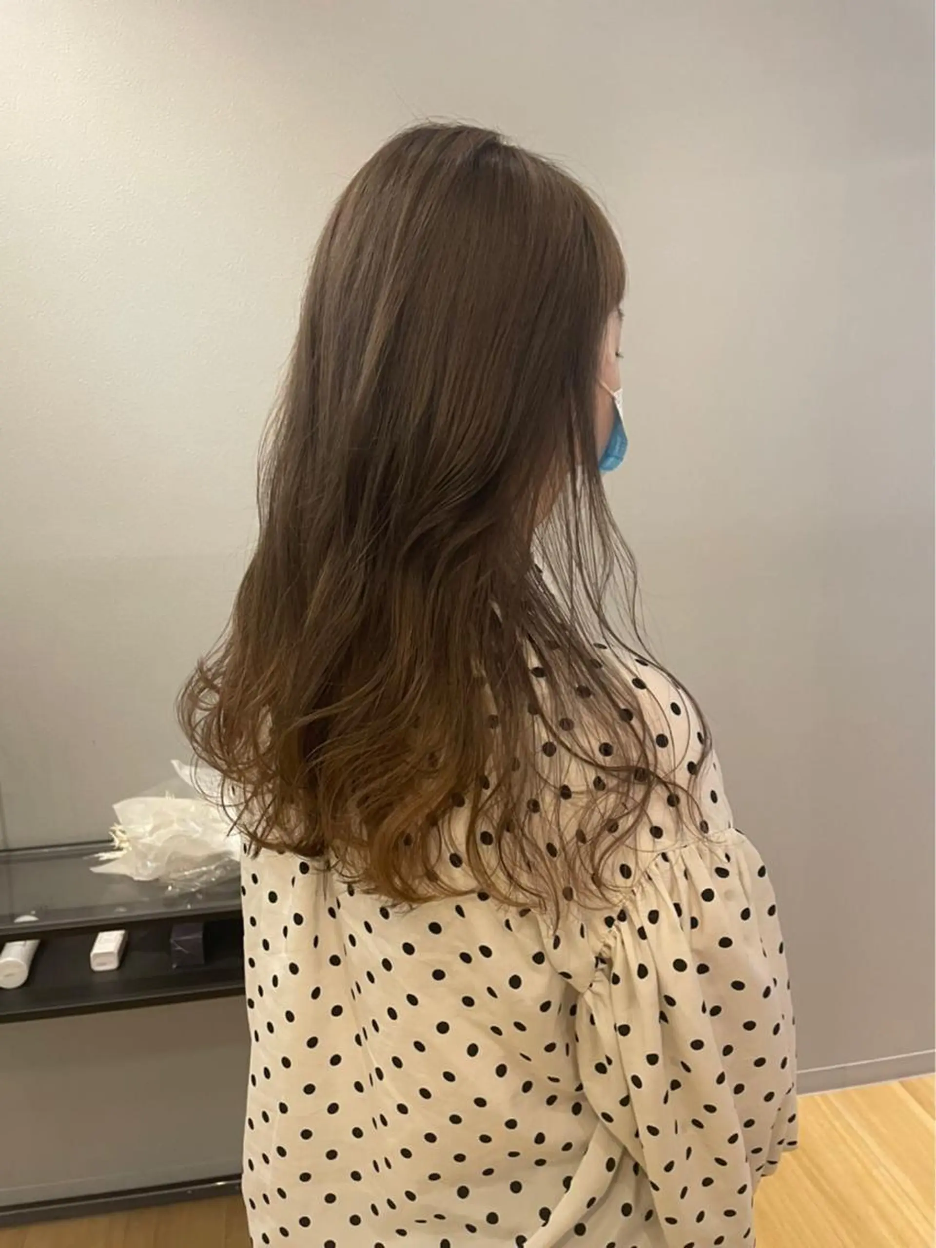 セミロング カラー ベージュカラー カット 縮毛矯正 トリートメント Tamagawa Sakiのヘアスタイル
