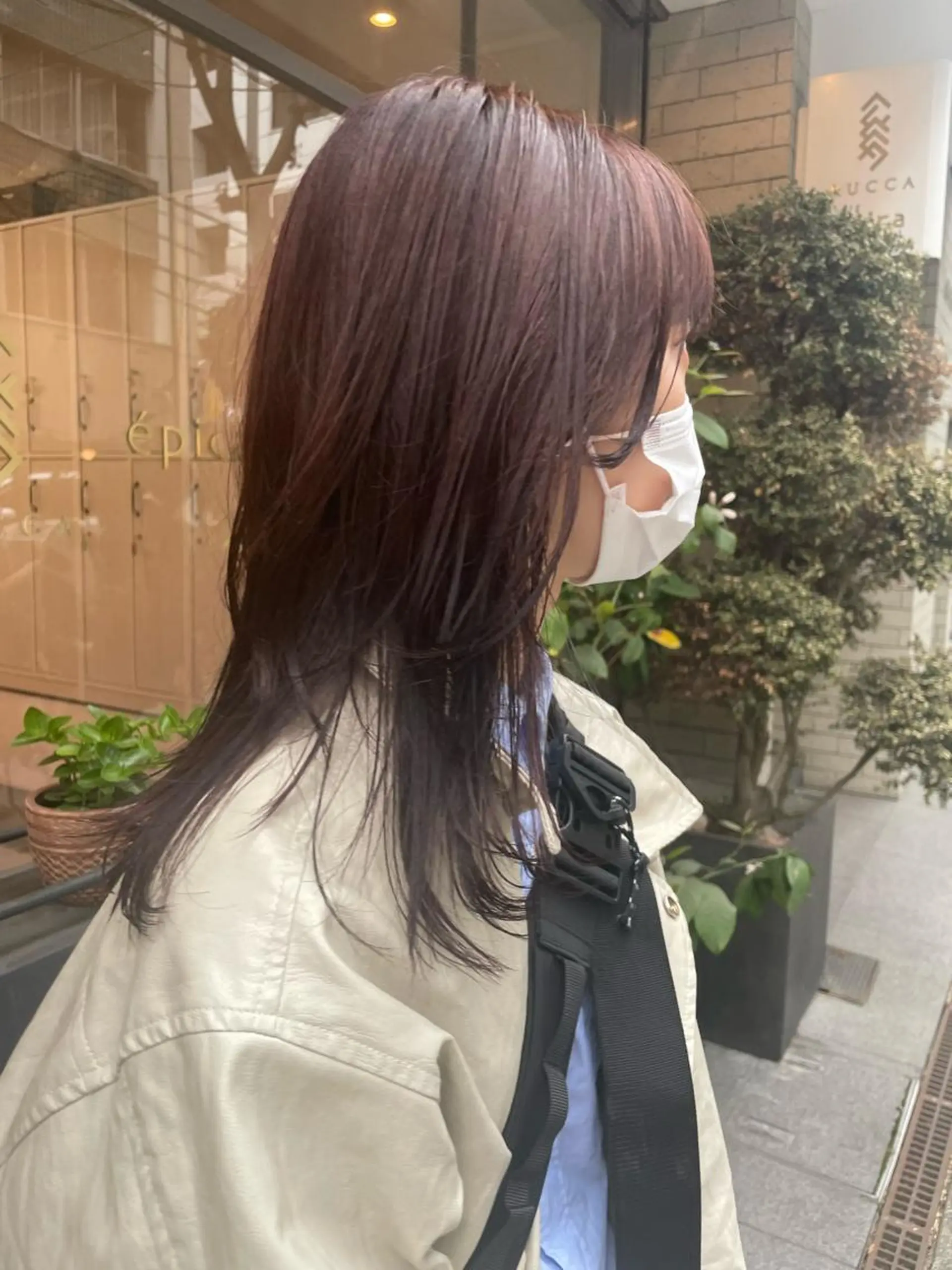 セミロング カラー ヘアアレンジ 韓国好き🇰🇷 美容師MIKUのヘアスタイル