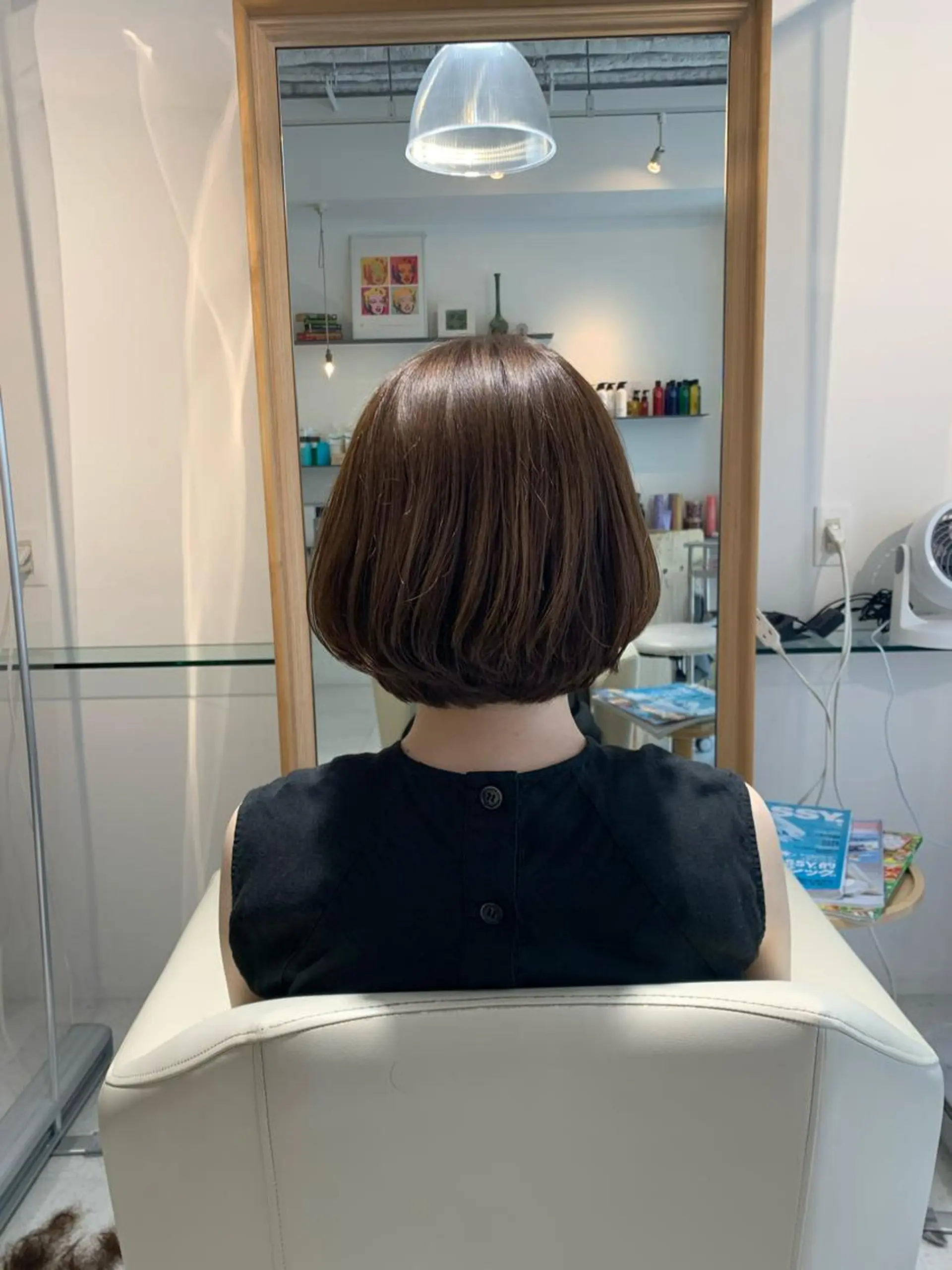 ショート カラー ベージュカラー ピンクカラー ボブ カット ヘアカラー トリートメント 山内 瑞穂のヘアスタイル