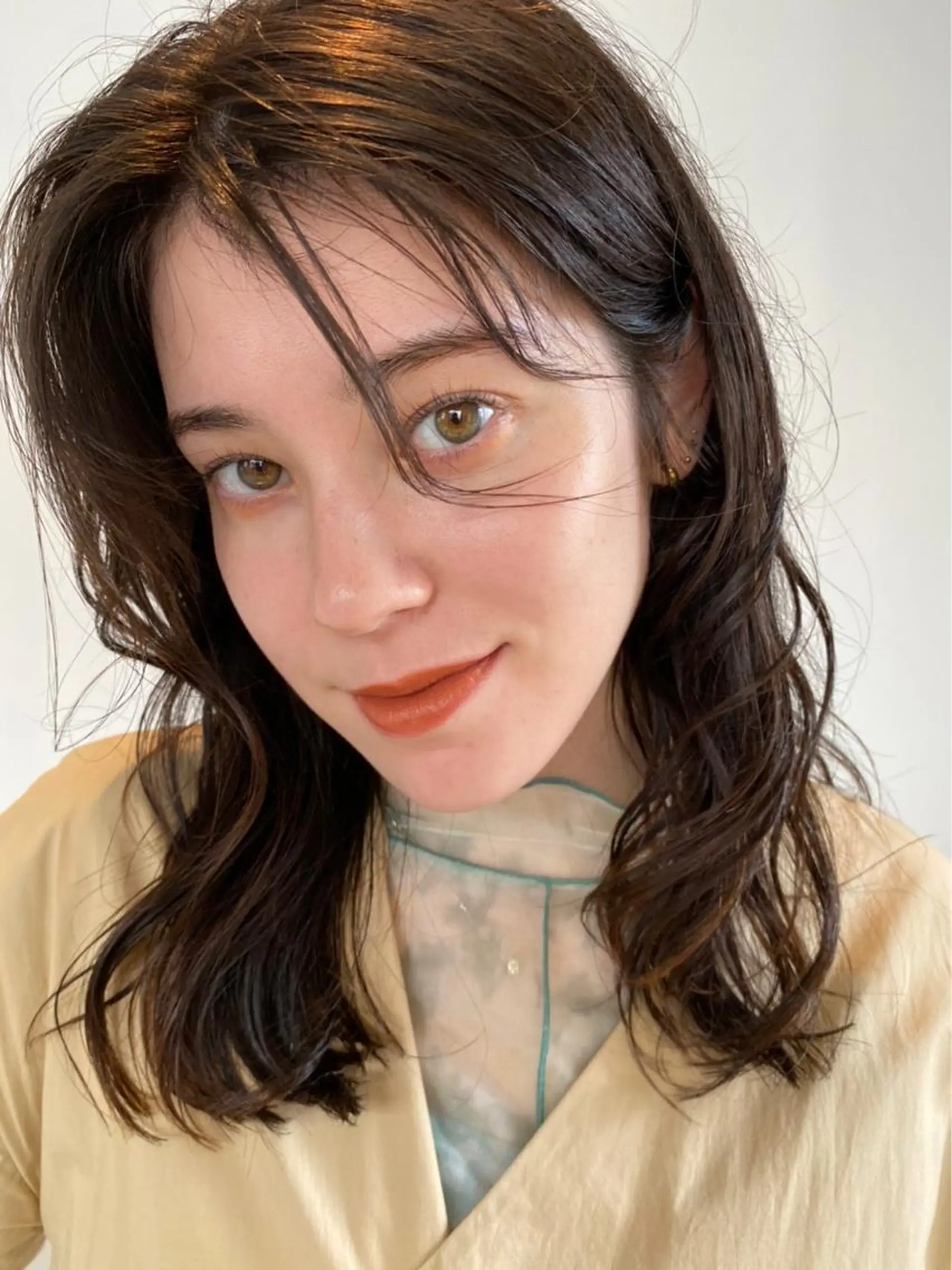 ミディアム カラー パーマ ショートボブ ミディアムパーマ アディクシーカラー ブリーチ ブロンド カット ヘアカラー トリートメント CEINE【セーヌ】 三軒茶屋のヘアスタイル