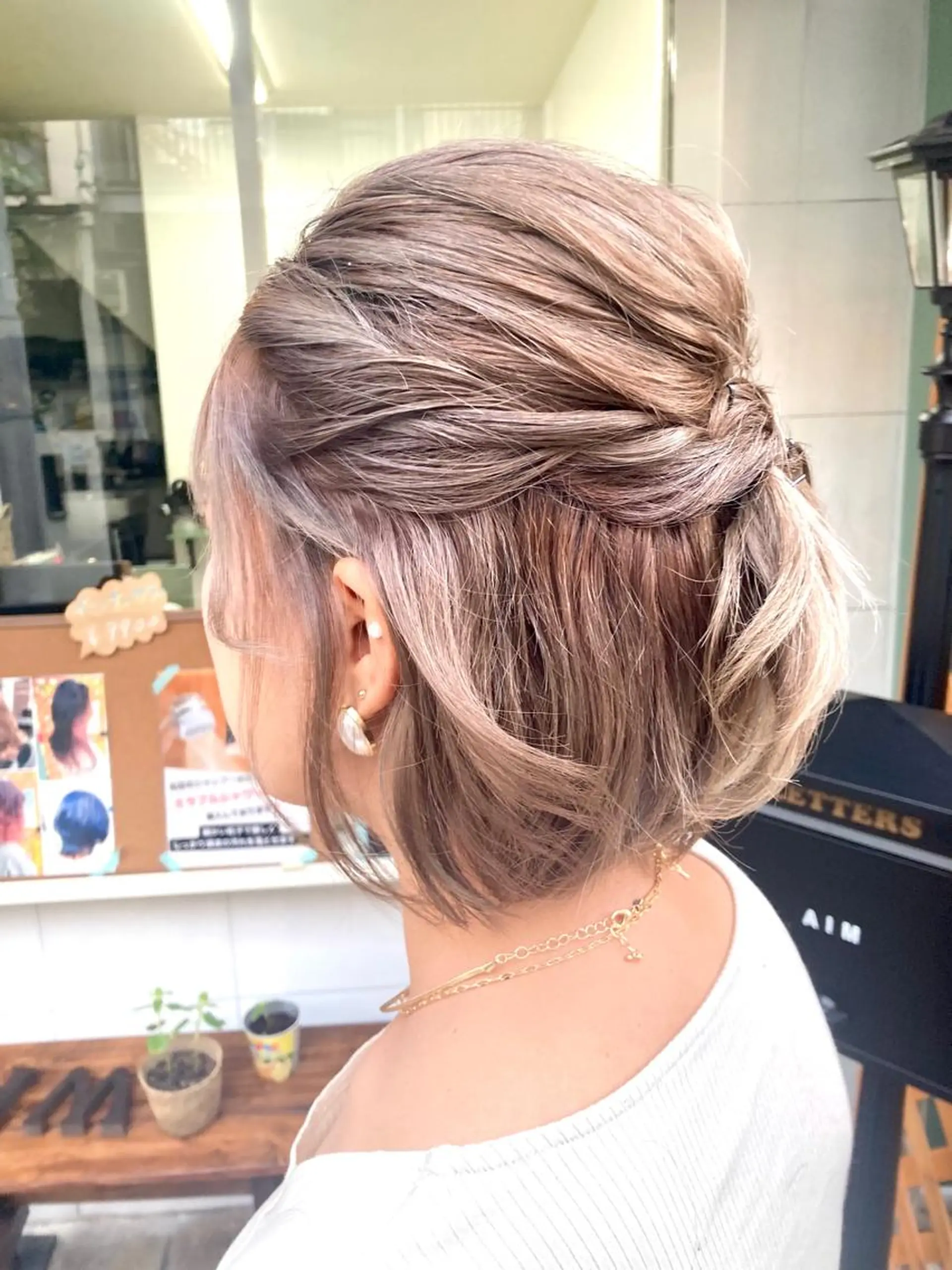 ミディアム カラー パーマ ヘアアレンジ 成人式 似合わせカット ヘアセット 髪質改善✧︎カラー 💎AIM【アイム】のヘアスタイル