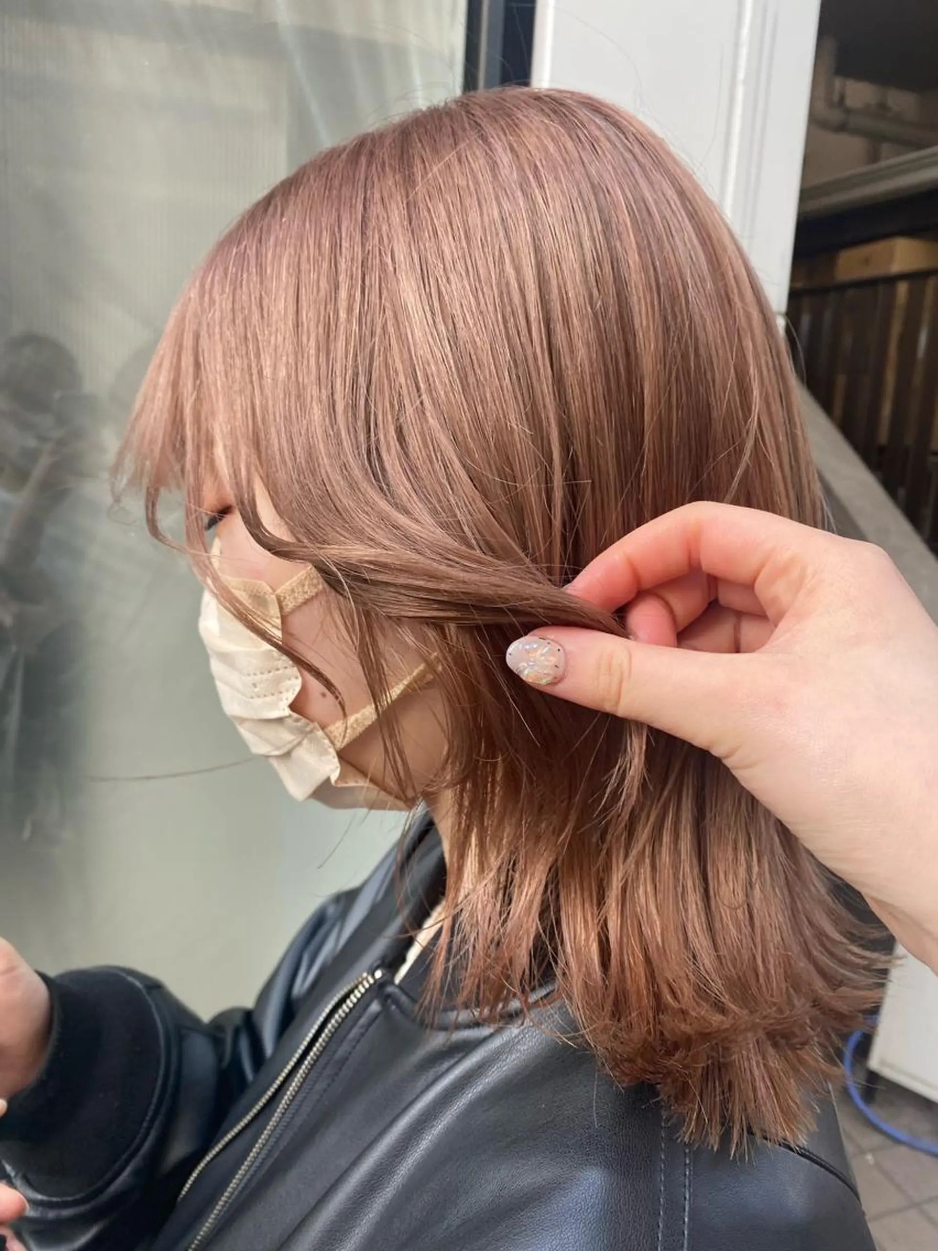 ミディアム カラー ヘアアレンジ ブリーチ アンククロス渋谷【ANKH CROSS】所属・韓国ヘア┊︎レイヤー ┊︎haruka🌙のヘアスタイル