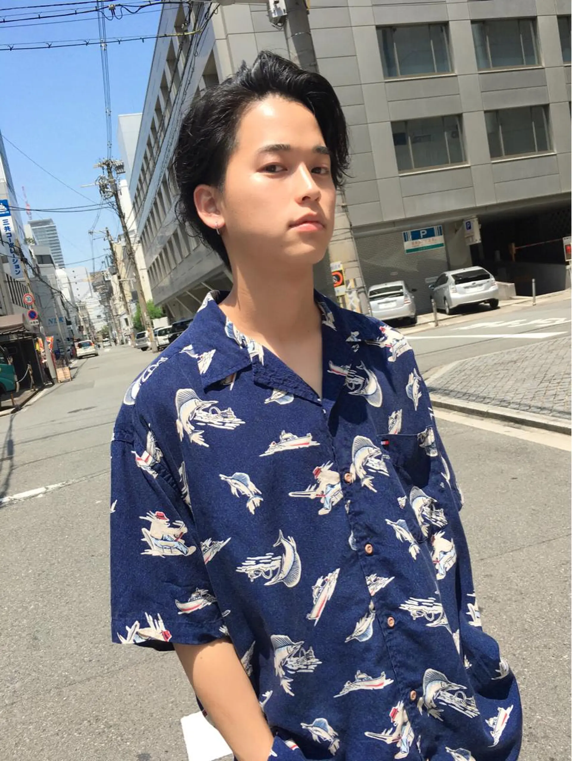 ミディアム パーマ メンズ 柔らか垢抜けｶﾗｰと ｶｯﾄ🫧ASUKAのヘアスタイル