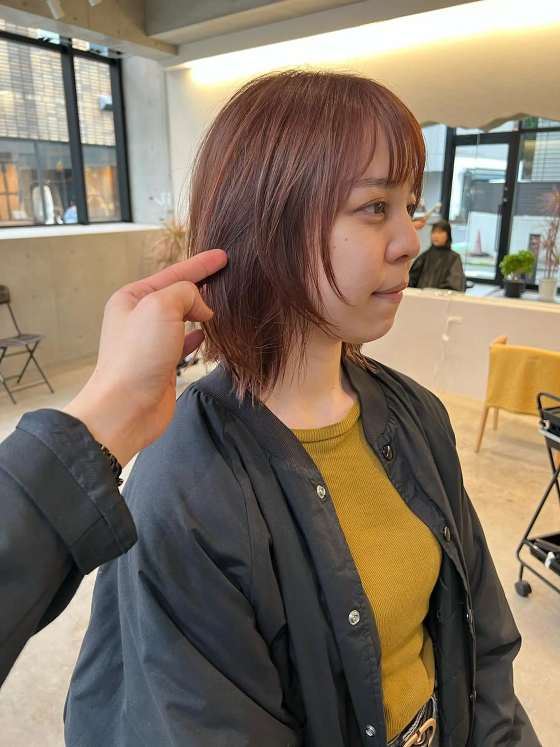 ミディアム 顔周りカット 伸ばしかけ ウルフカット カット 誰より丁寧なカット/ 小林輝/レイヤーのヘアスタイル