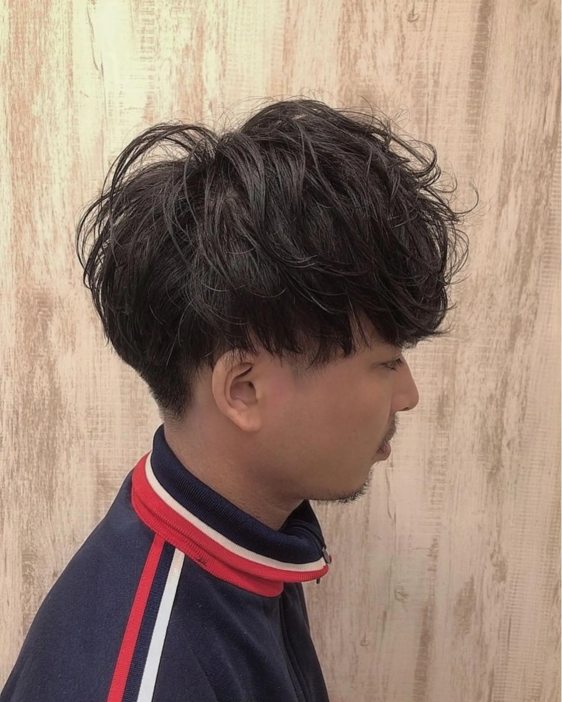 ミディアム パーマ メンズ メンズパーマ波巻き 🌳大森悠登🌳のヘアスタイル