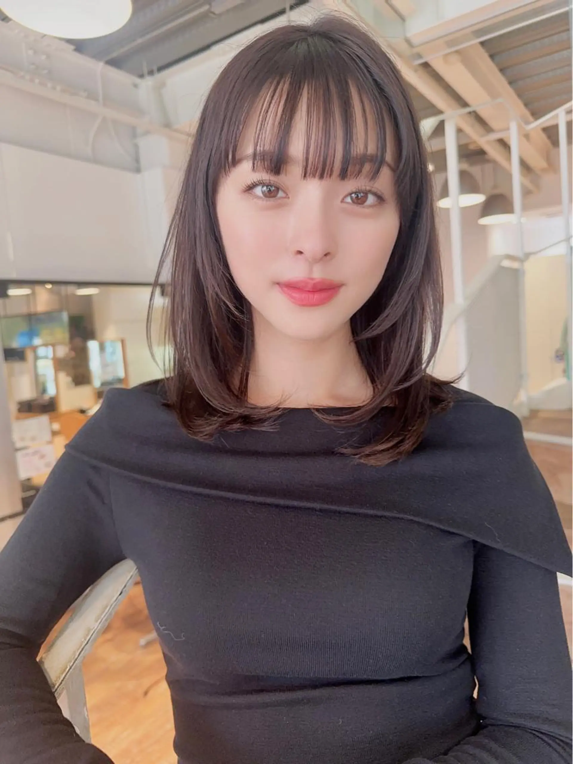 ミディアム カット トリートメント ほさか しんごのヘアスタイル