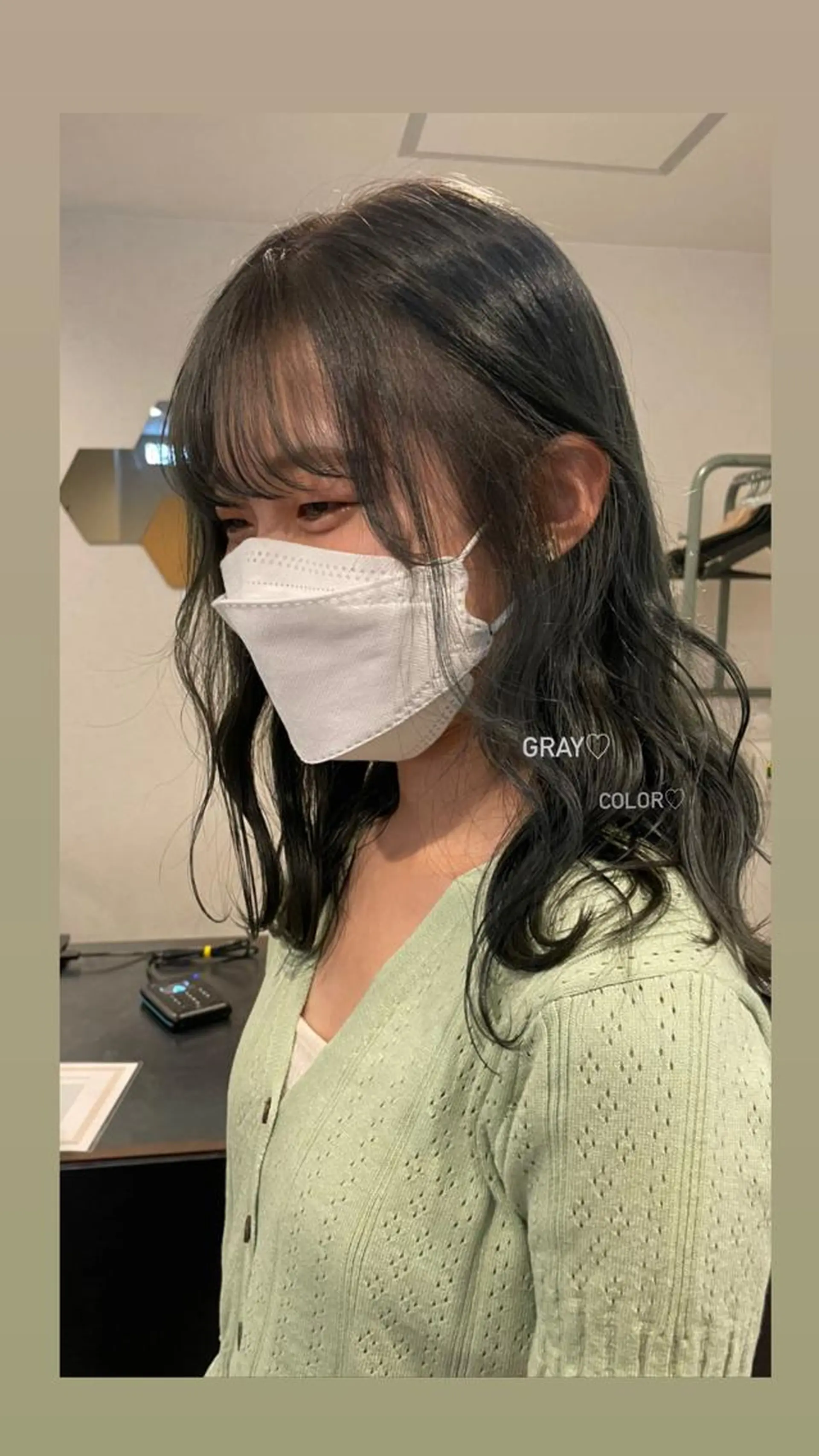 ロング カラー カット 縮毛矯正 トリートメント 北山 巴奈のヘアスタイル