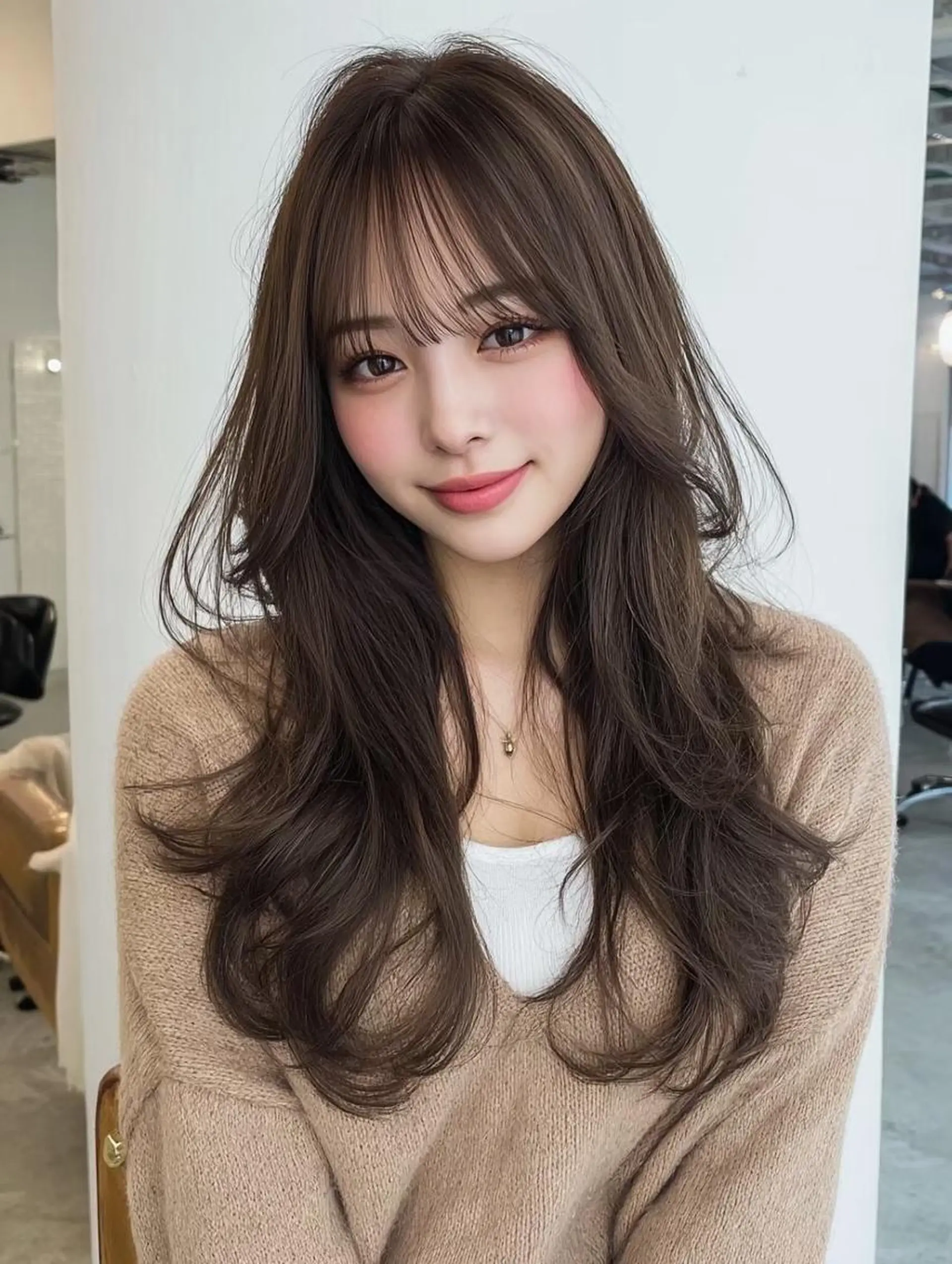 ロング ヘアカラー トリートメント 梅田 翔一朗のヘアスタイル