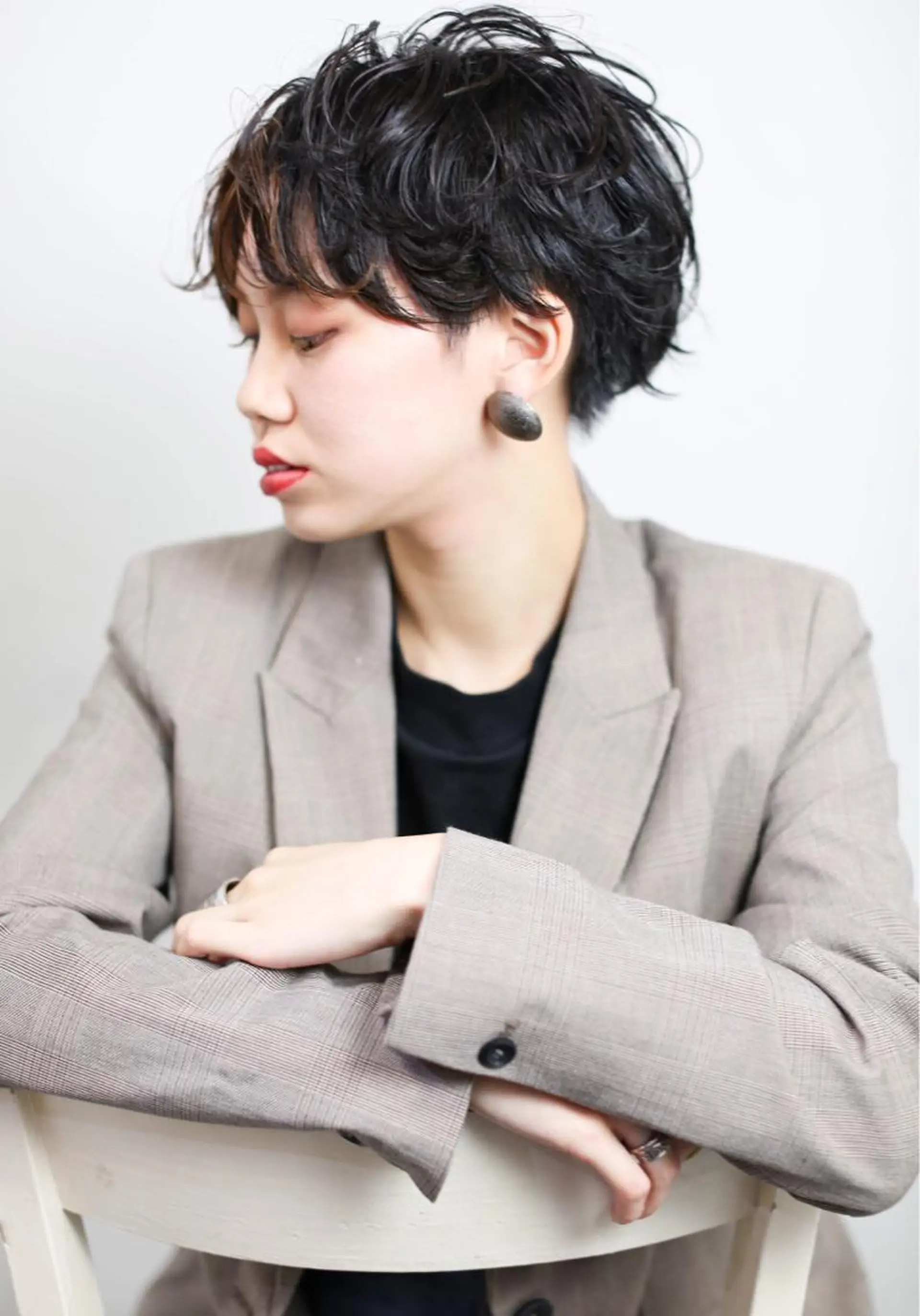 ショート パーマ 千葉 郁也のヘアスタイル