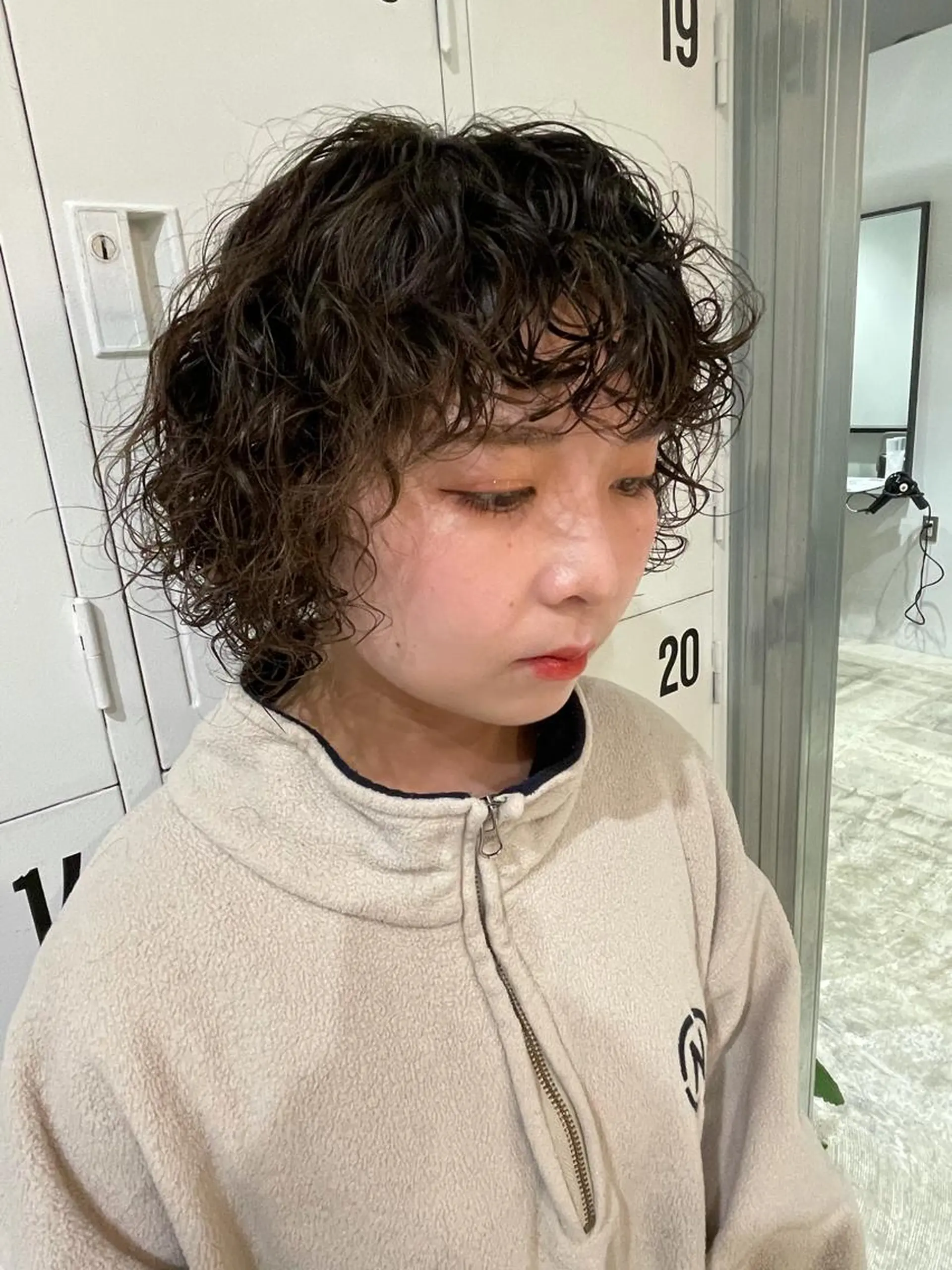 ミディアム パーマ ミディアムパーマ カット パーマ ウルフ/似合わせ レイヤー/RIHOのヘアスタイル