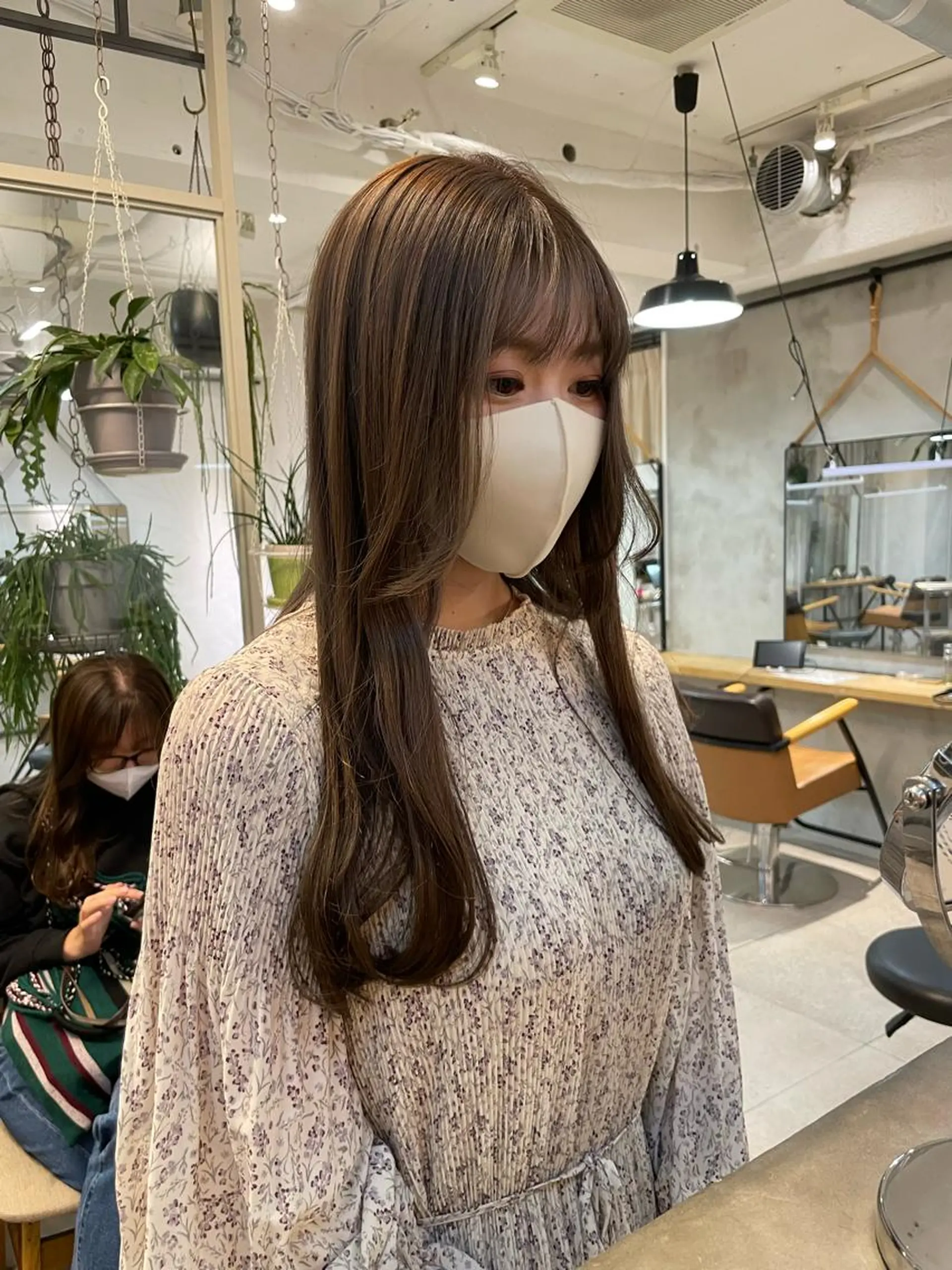 ロング カラー ヘアアレンジ 小顔レイヤー×コンパ クトボブ/林隆平のヘアスタイル