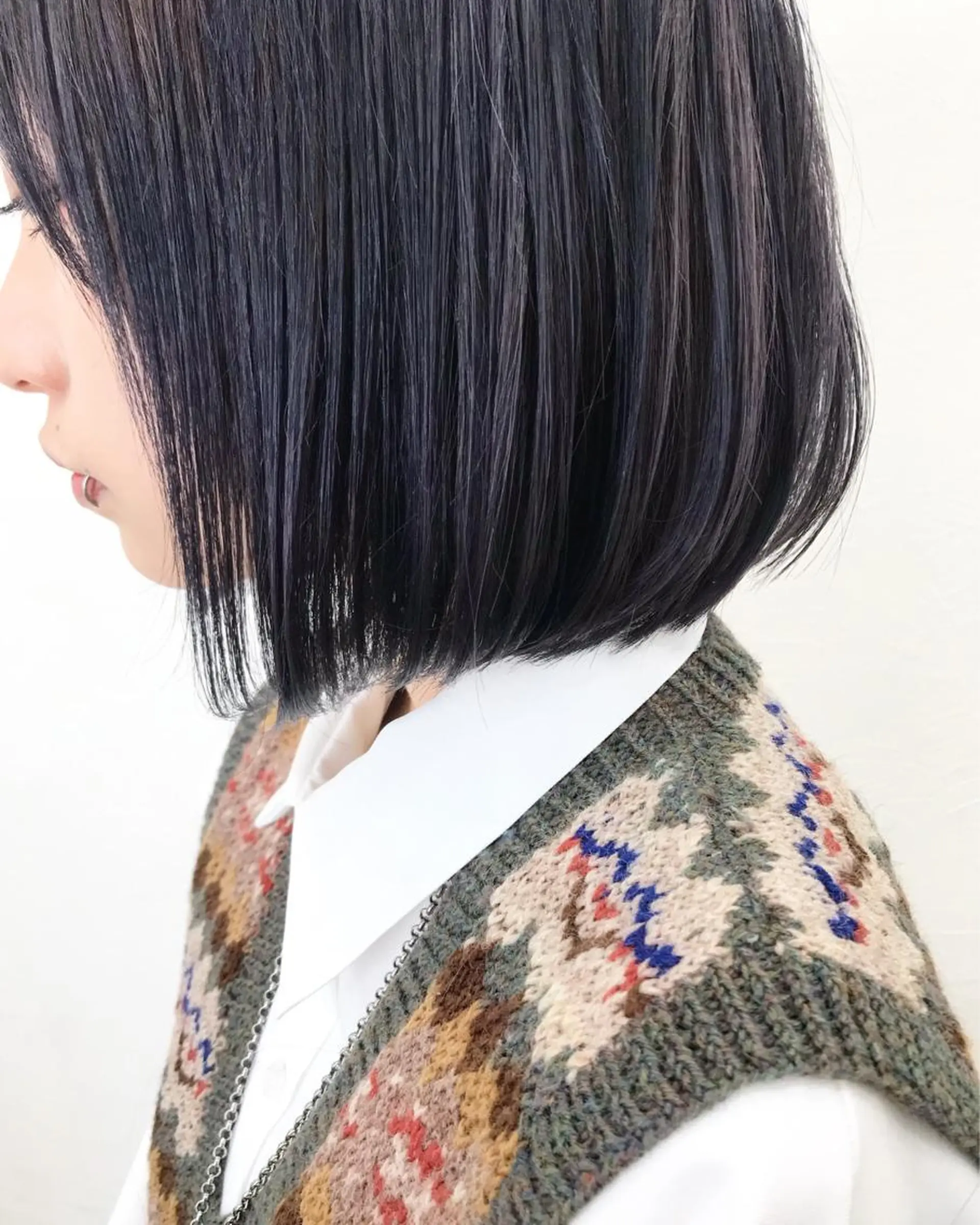 ショート 切りっぱなしボブ ボブ カット ヘアカラー トリートメント Life salon SAKURAのヘアスタイル