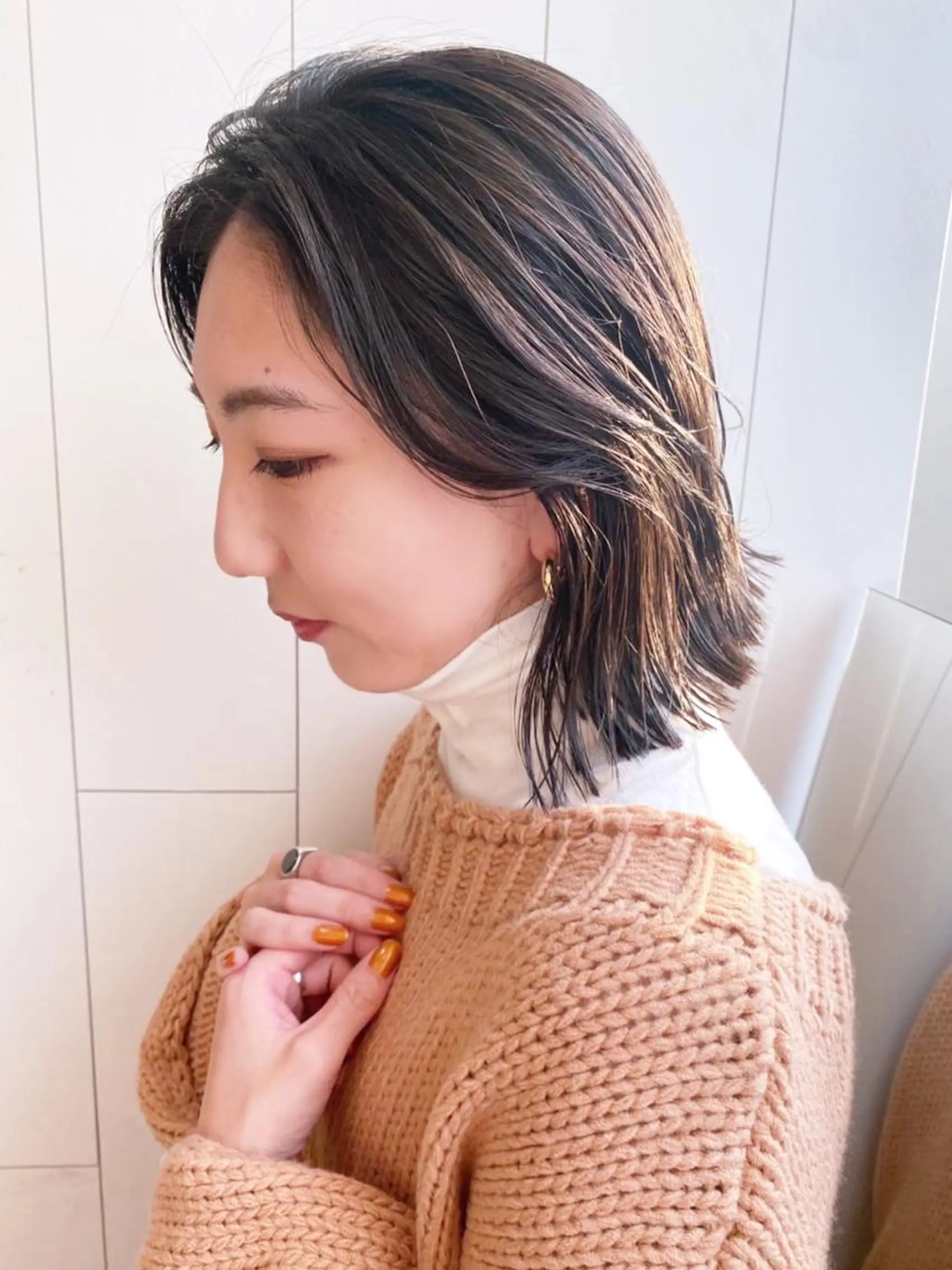 ミディアム カラー パーマ ヘアアレンジ ITbyALBUM 中野店のヘアスタイル