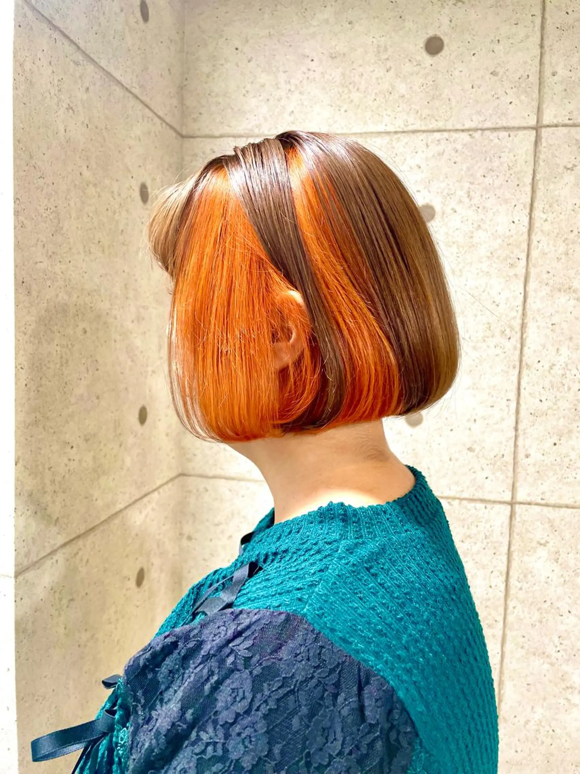 ミディアム カラー インナーカラー ボブ カット 1日1名様限定 予約可能のヘアスタイル