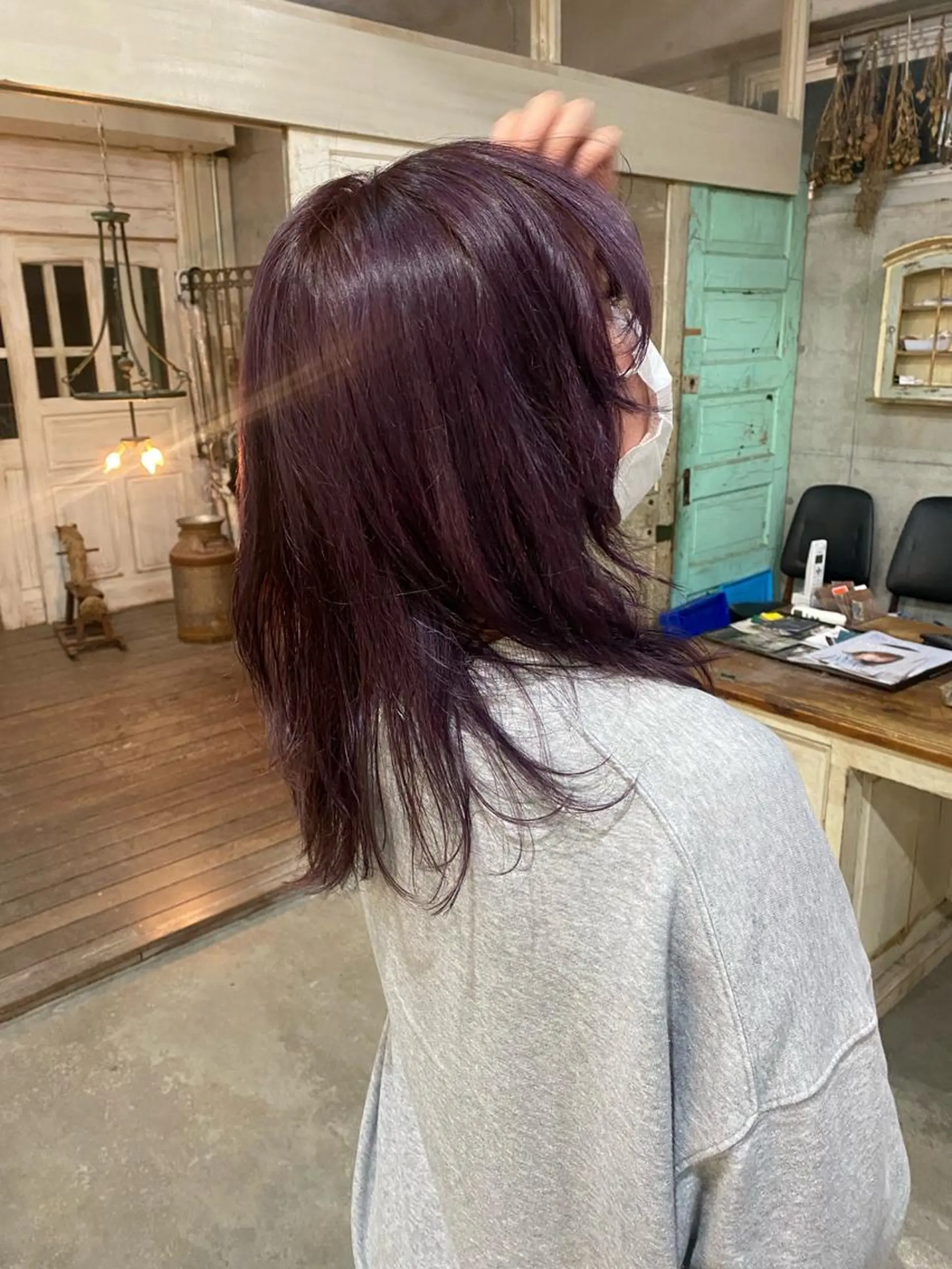 ミディアム カラー ヘアアレンジ 心斎橋美容室 Junのヘアスタイル