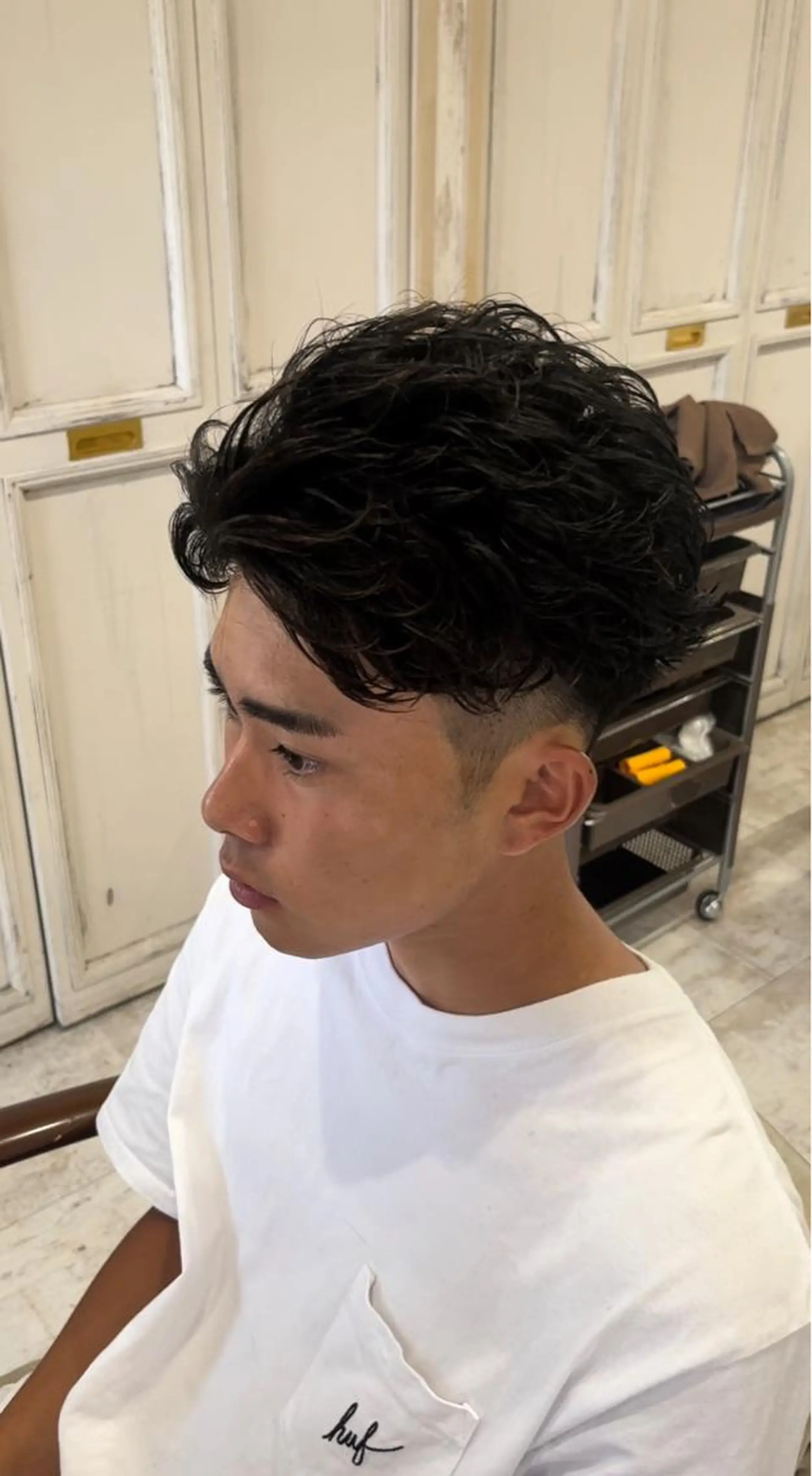 パーマ メンズ メンズパーマ 【店長】メンズ職人 短髪　ハイトーン🔥のヘアスタイル